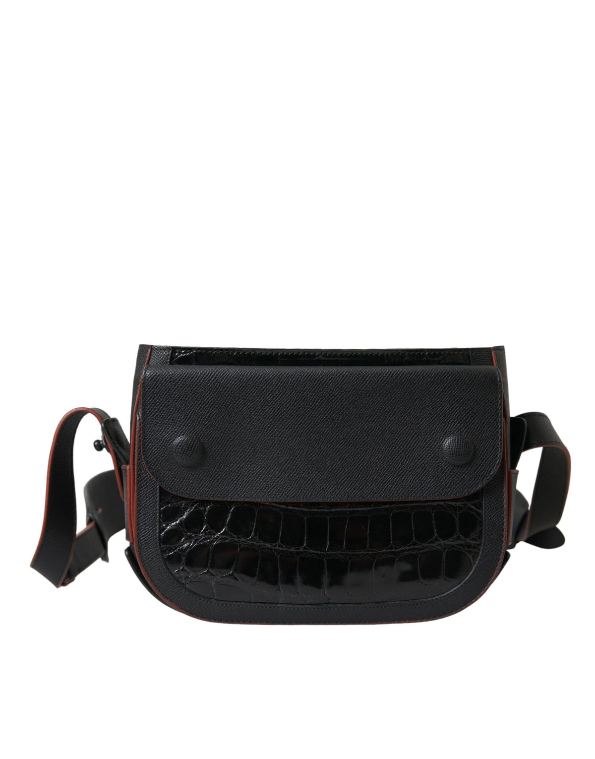 Balenciaga Schwarze Exotenleder Schulter Crossbody Kameratasche