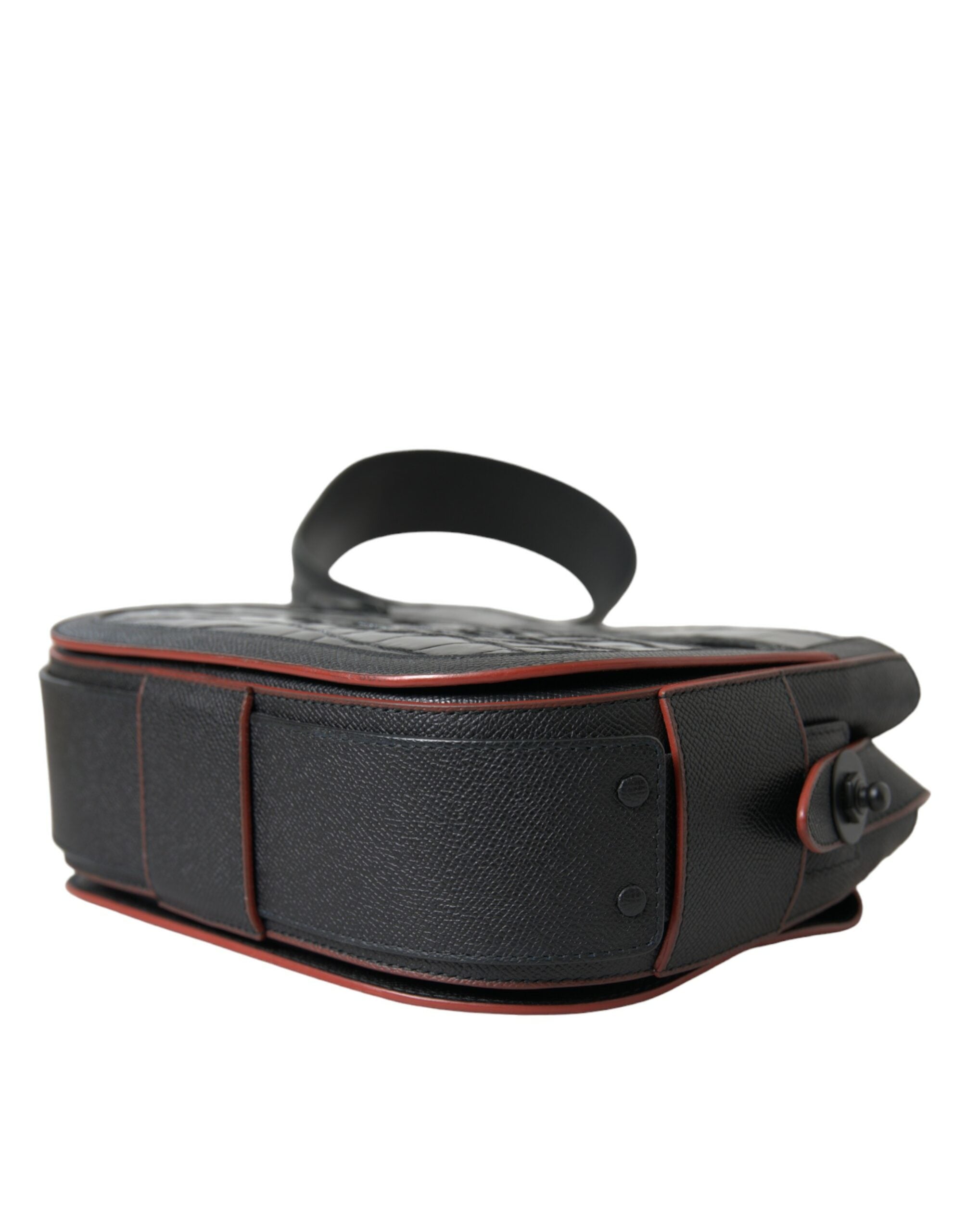 Balenciaga Schwarze Exotenleder Schulter Crossbody Kameratasche
