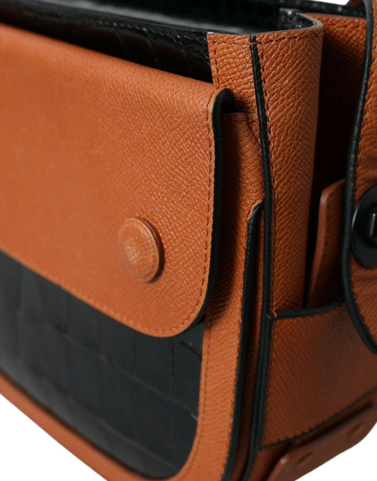 Balenciaga Schwarz Braun Exotische Haut Leder Umhängetasche Kamera Geldbörse