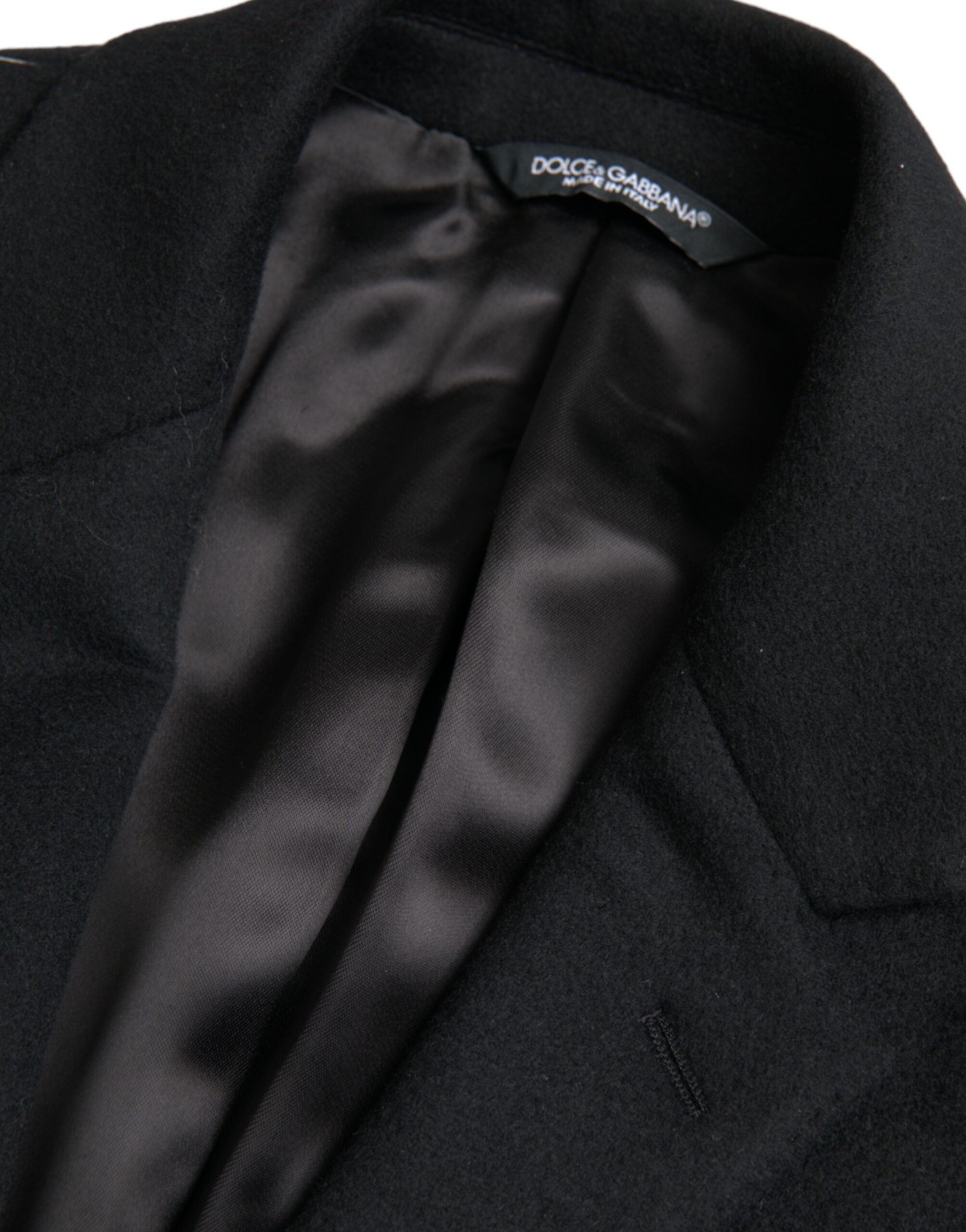 Dolce & Gabbana Schwarzer einreihiger Trenchcoat
