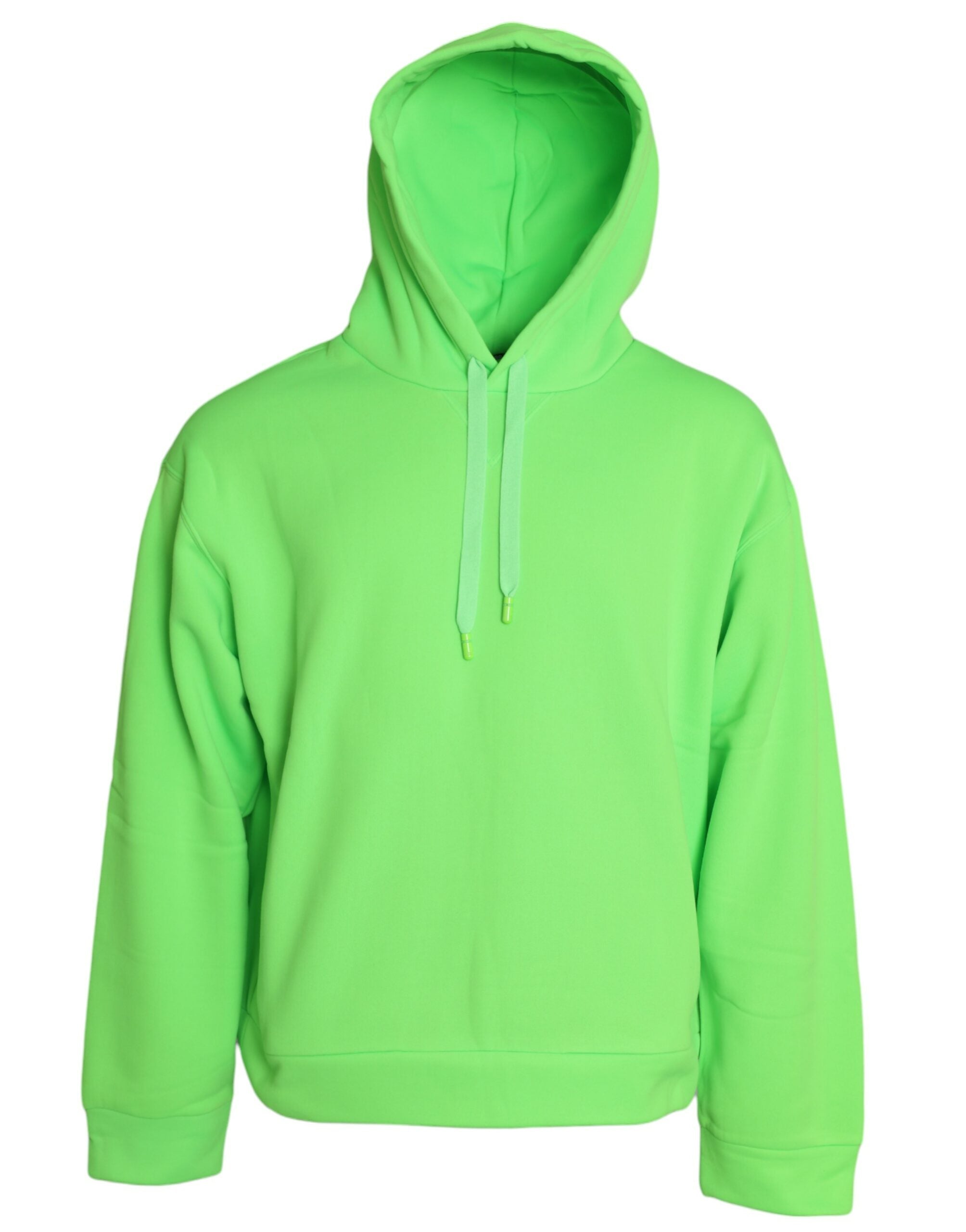 Dolce & Gabbana Neongrünes Kapuzentop Pullover Sweater