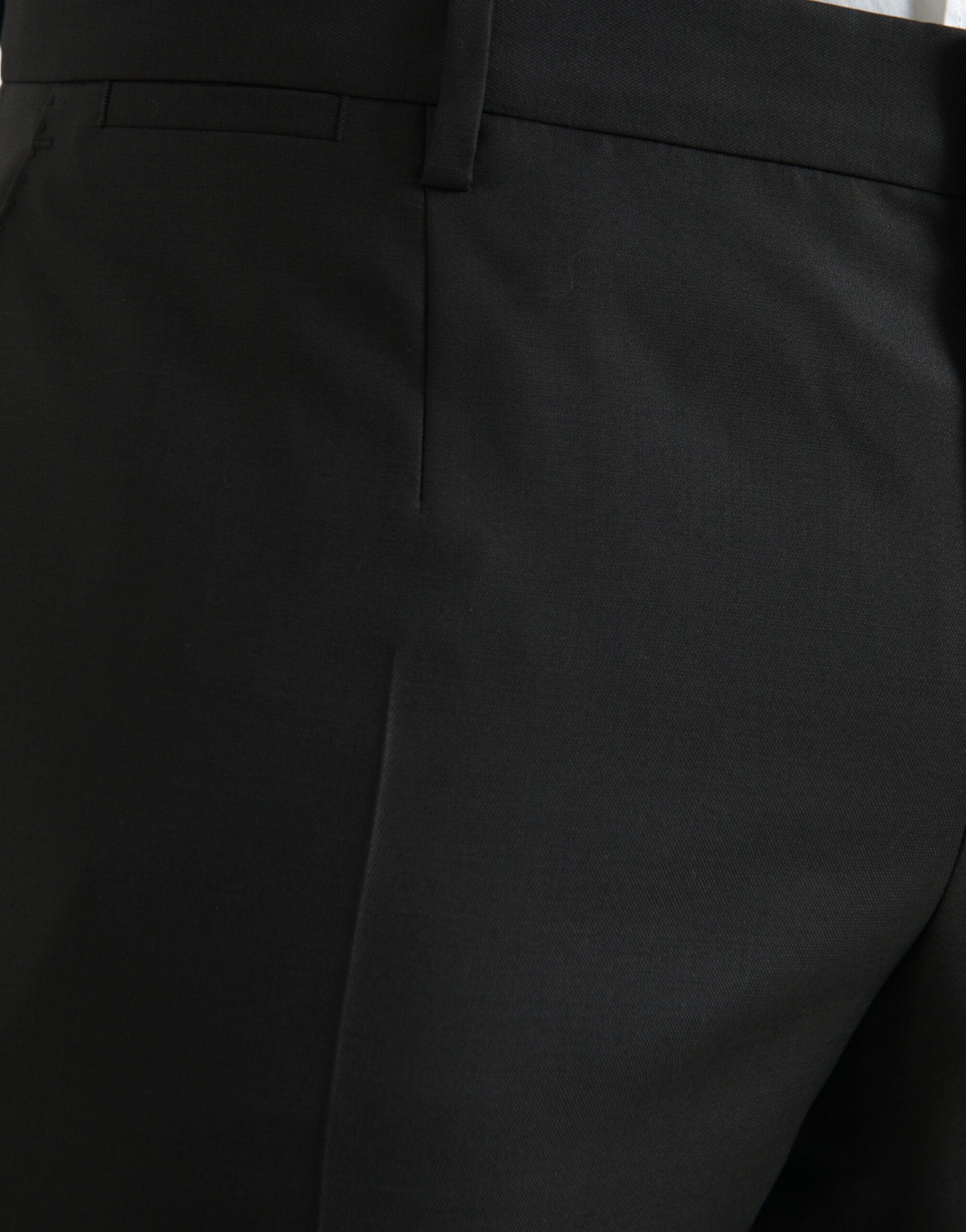 Dolce & Gabbana Schwarze Skinny-Kleid-Hose aus Wolle und Seide