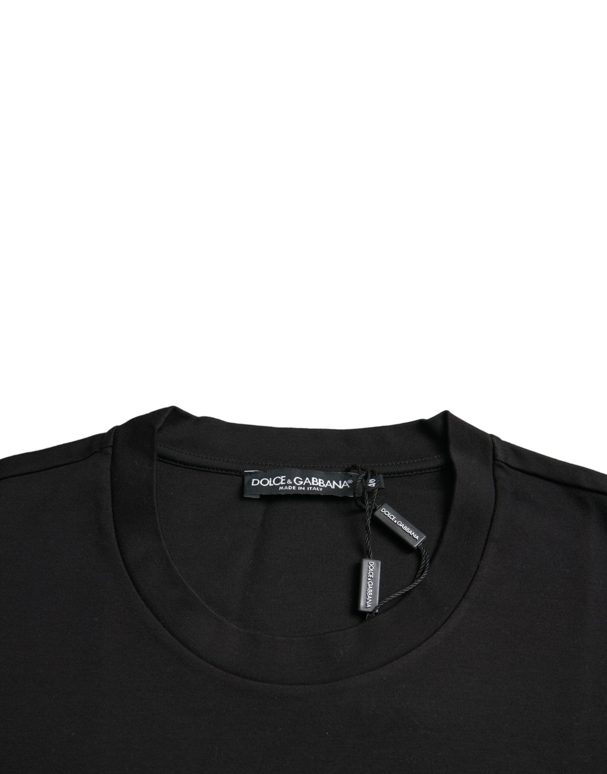 Dolce & Gabbana Schwarzes With Love Always Rundhalsausschnitt-T-Shirt