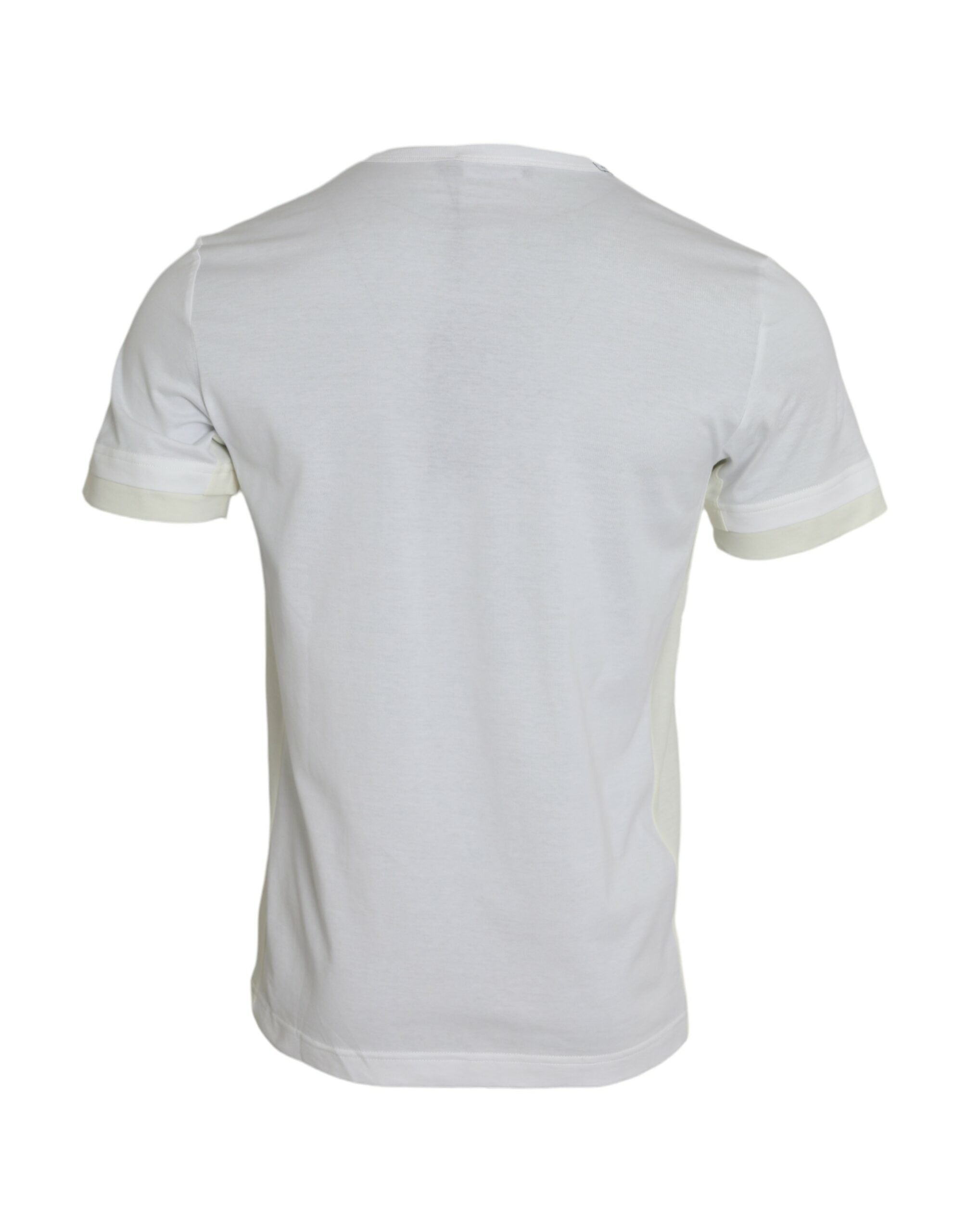 Dolce & Gabbana Weißes Baumwoll-T-Shirt mit Brusttasche und kurzen Ärmeln