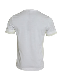 Dolce & Gabbana Weißes Baumwoll-T-Shirt mit Brusttasche und kurzen Ärmeln