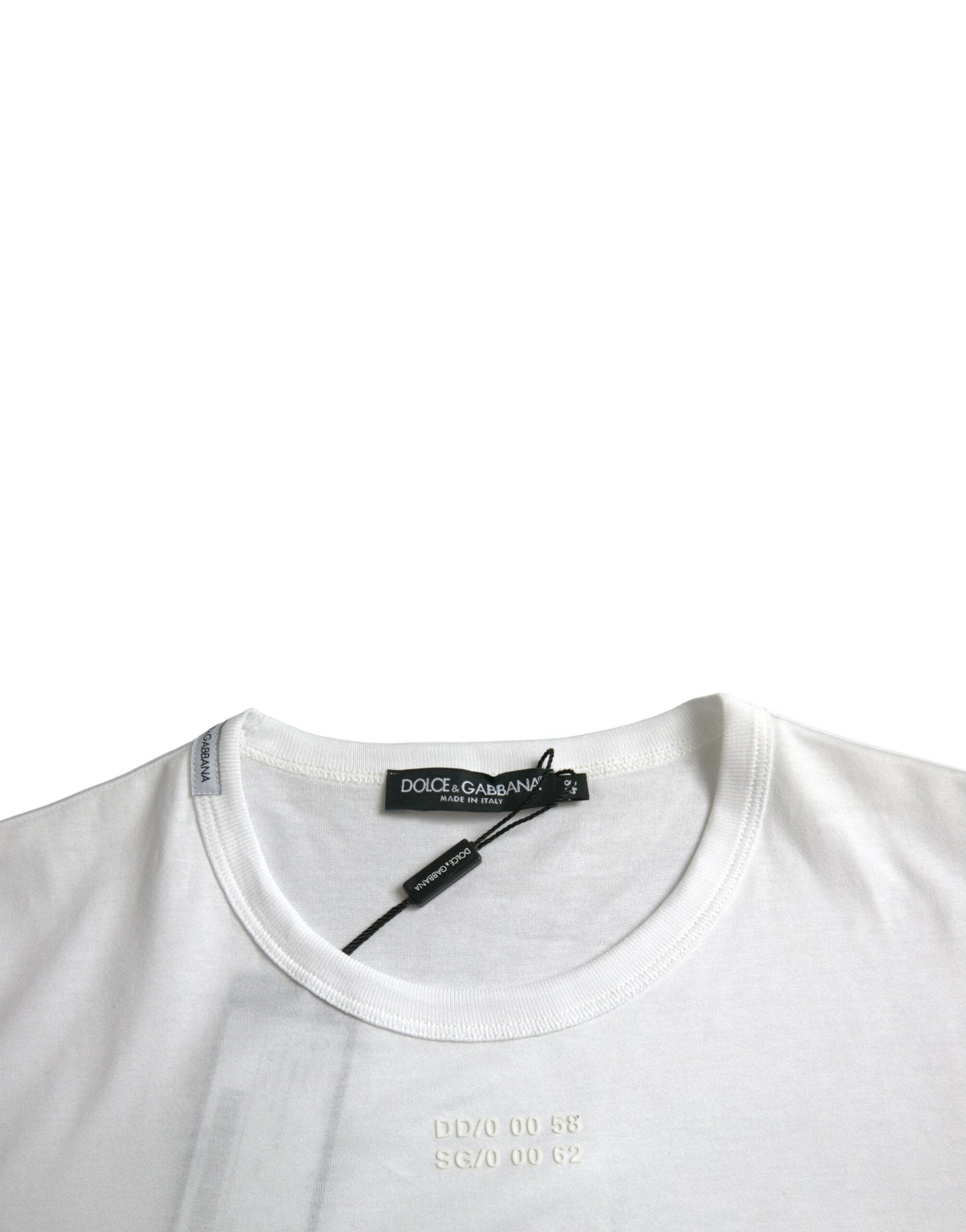 Dolce & Gabbana Weißes Baumwoll-T-Shirt mit Brusttasche und kurzen Ärmeln