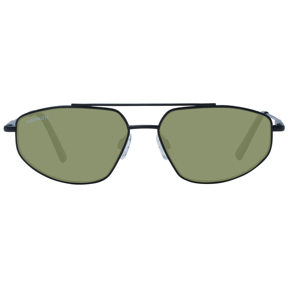 Serengeti Schwarze Sonnenbrille aus Metall