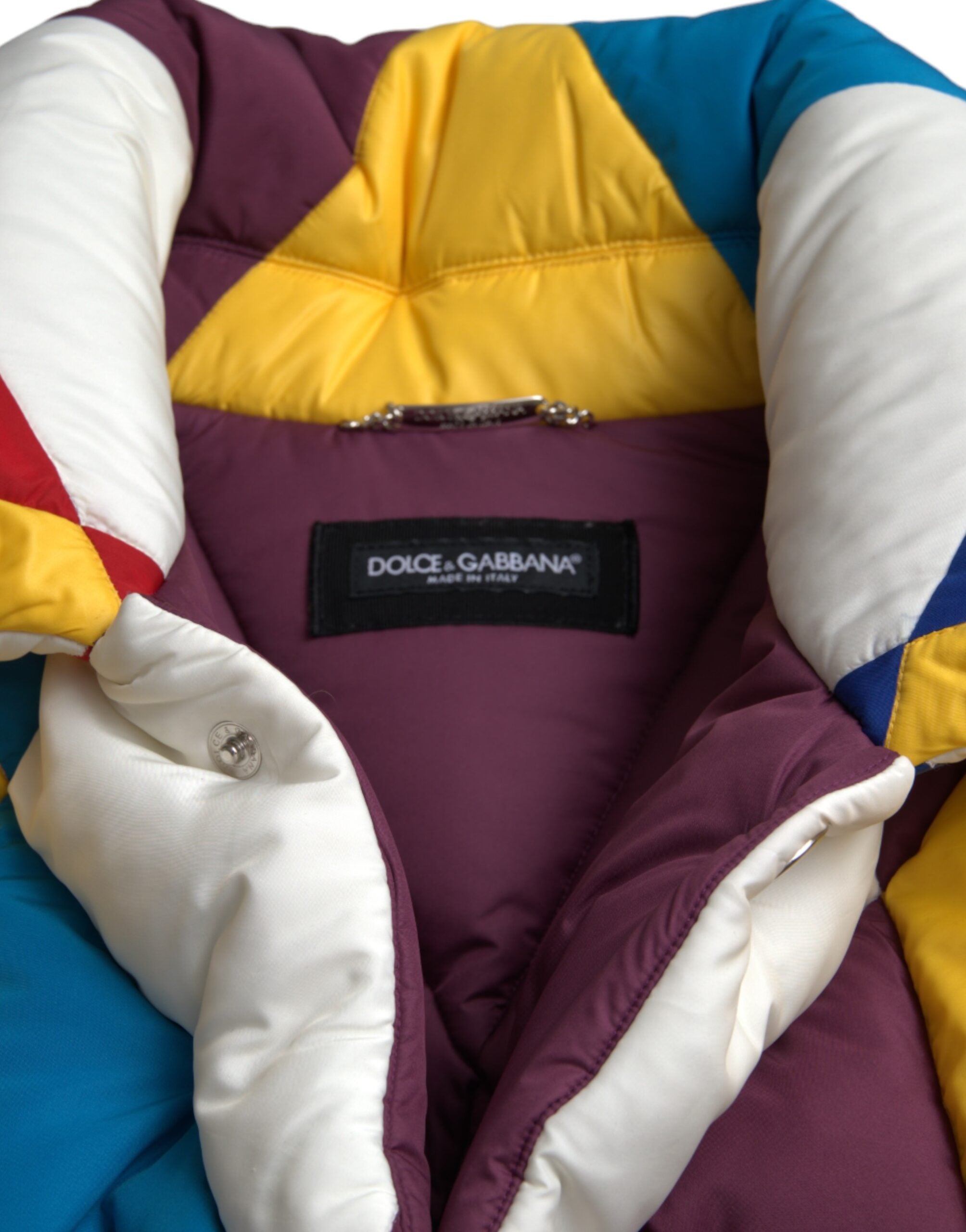 Dolce & Gabbana Multicolor Windbreaker Pufferjacke Männer