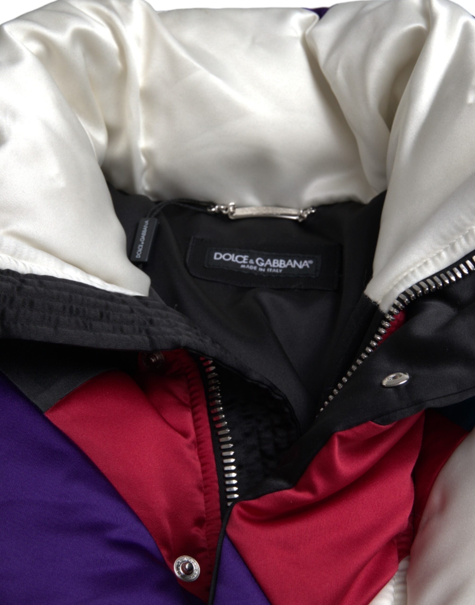 Dolce & Gabbana Mehrfarbige Logo-Windbreaker-Kissenjacke