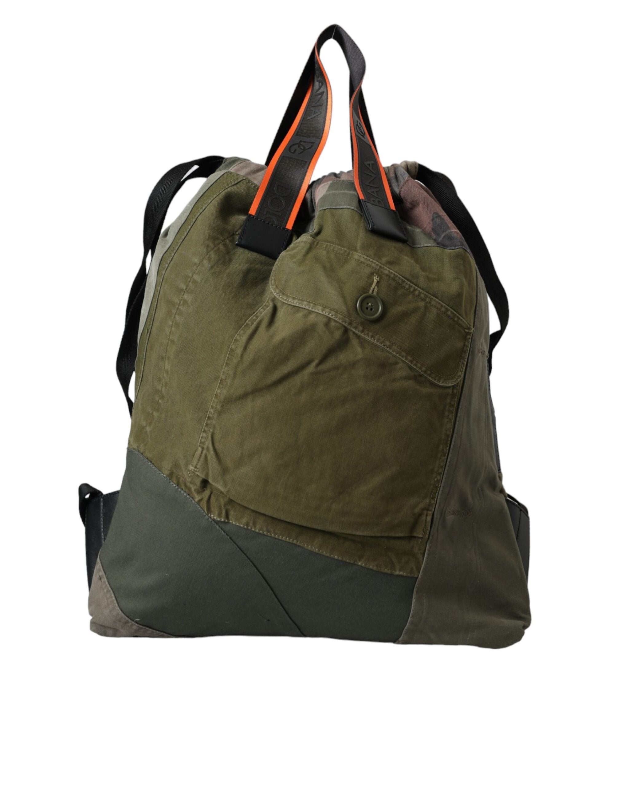 Dolce & Gabbana Militär Grün Patchwork Rucksack Rucksack Tasche