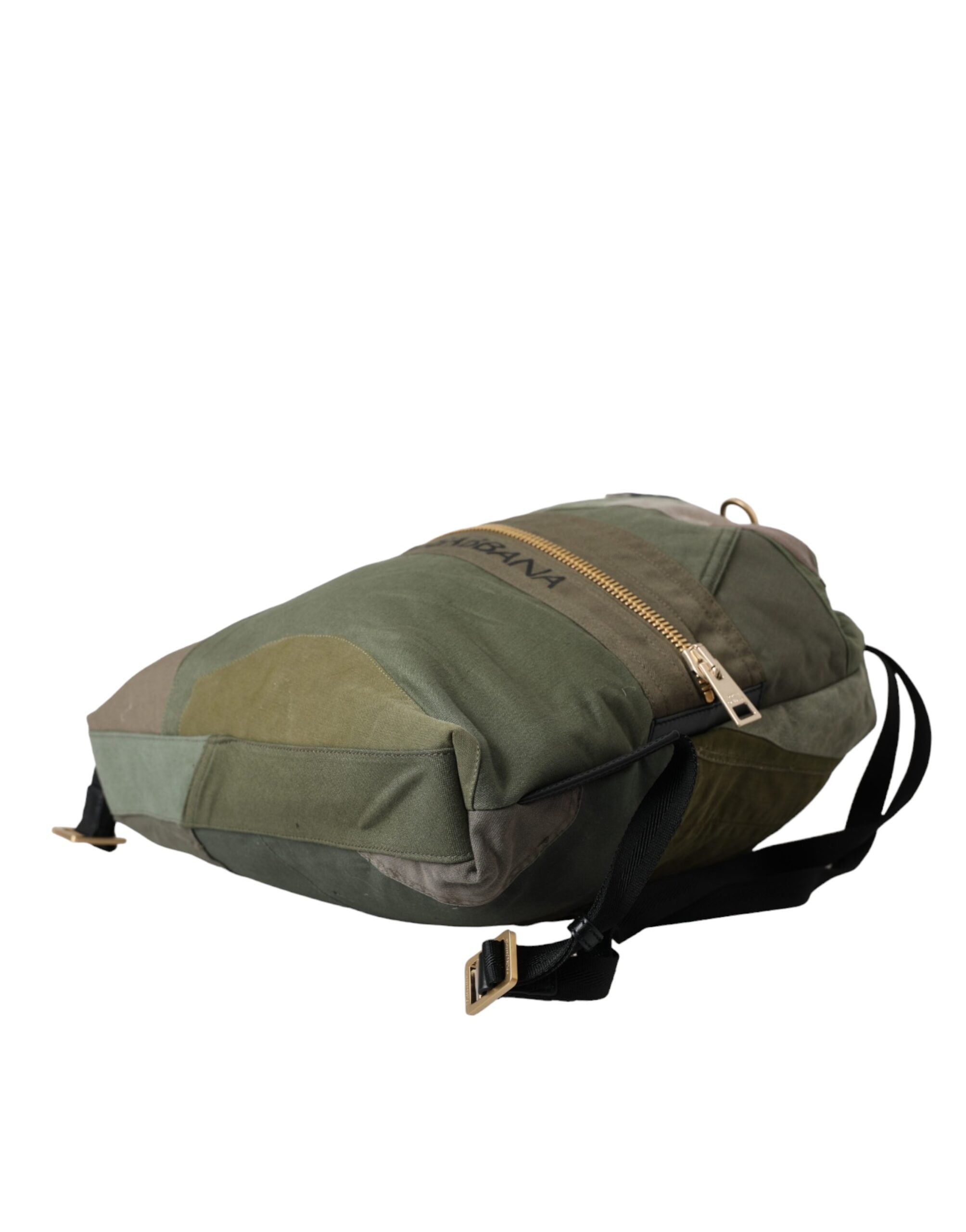 Dolce & Gabbana Militär Grün Patchwork Rucksack Rucksack Tasche