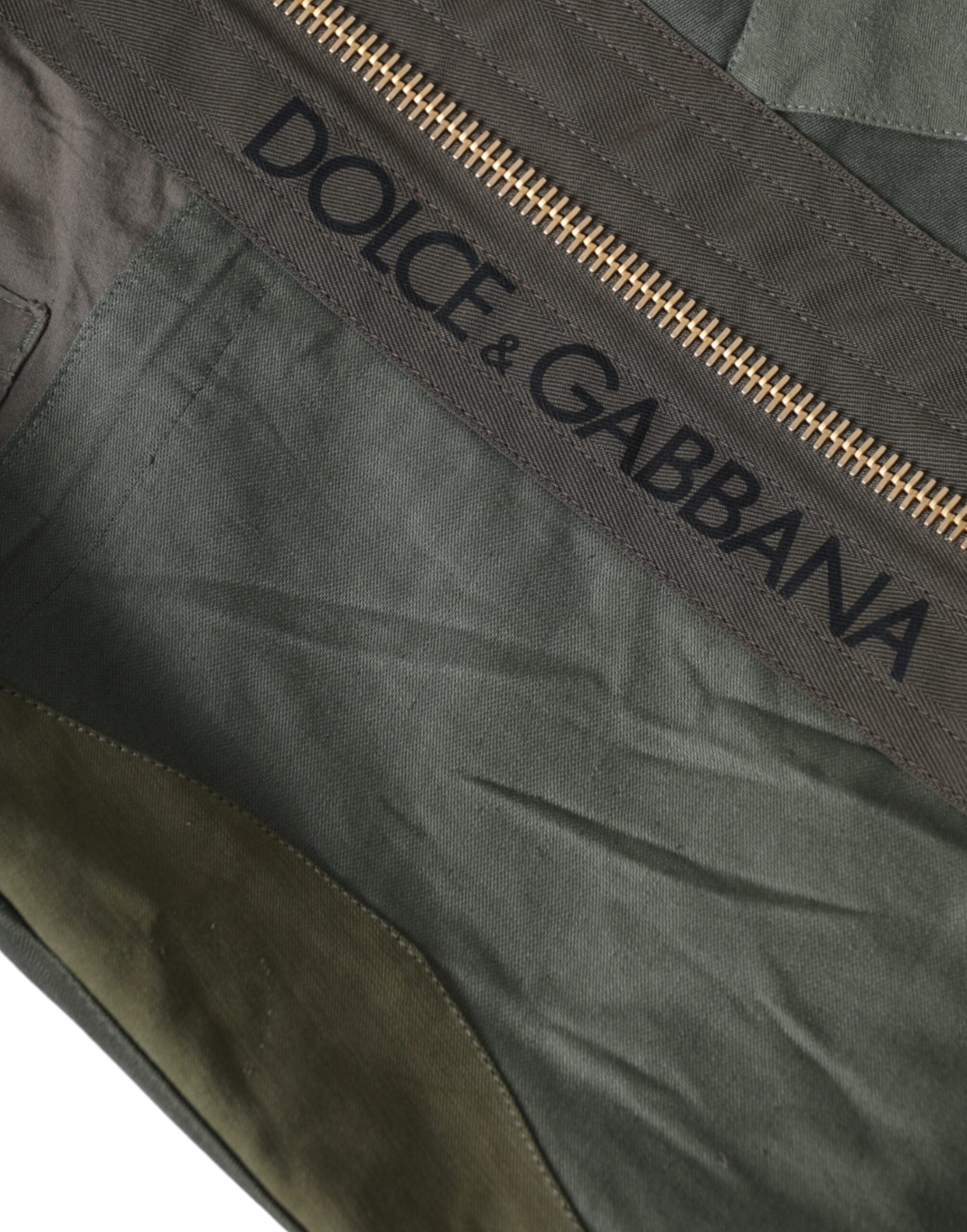 Dolce & Gabbana Militär Grün Patchwork Rucksack Rucksack Tasche