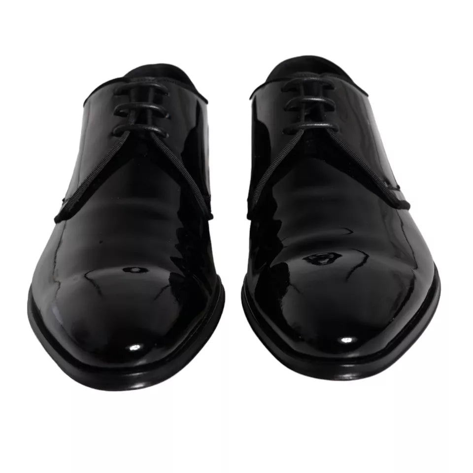 Dolce & Gabbana Schwarze Derby-Schuhe aus Kalbsleder für Herren