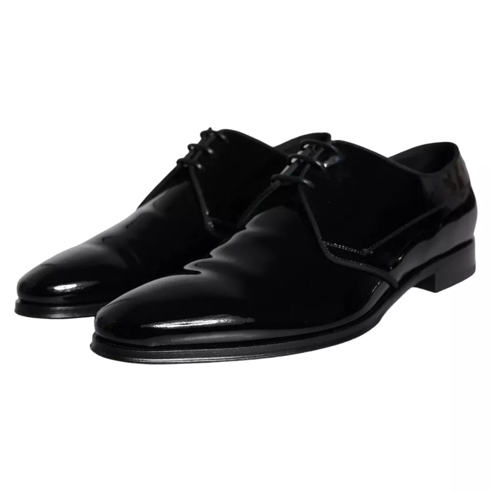 Dolce & Gabbana Schwarze Derby-Schuhe aus Kalbsleder für Herren
