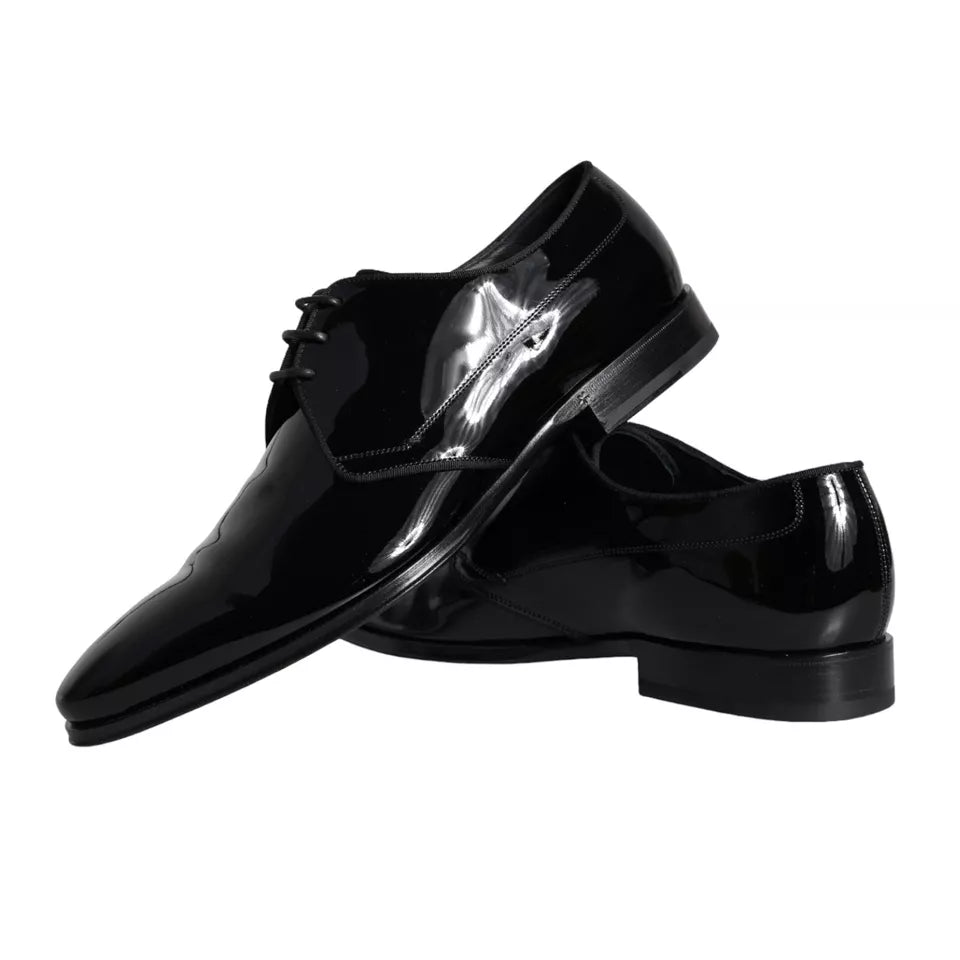 Dolce & Gabbana Schwarze Derby-Schuhe aus Kalbsleder für Herren