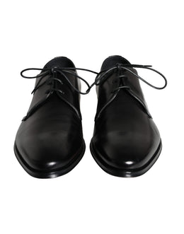 Dolce & Gabbana Schwarze Derby-Schuhe aus Kalbsleder für Herren