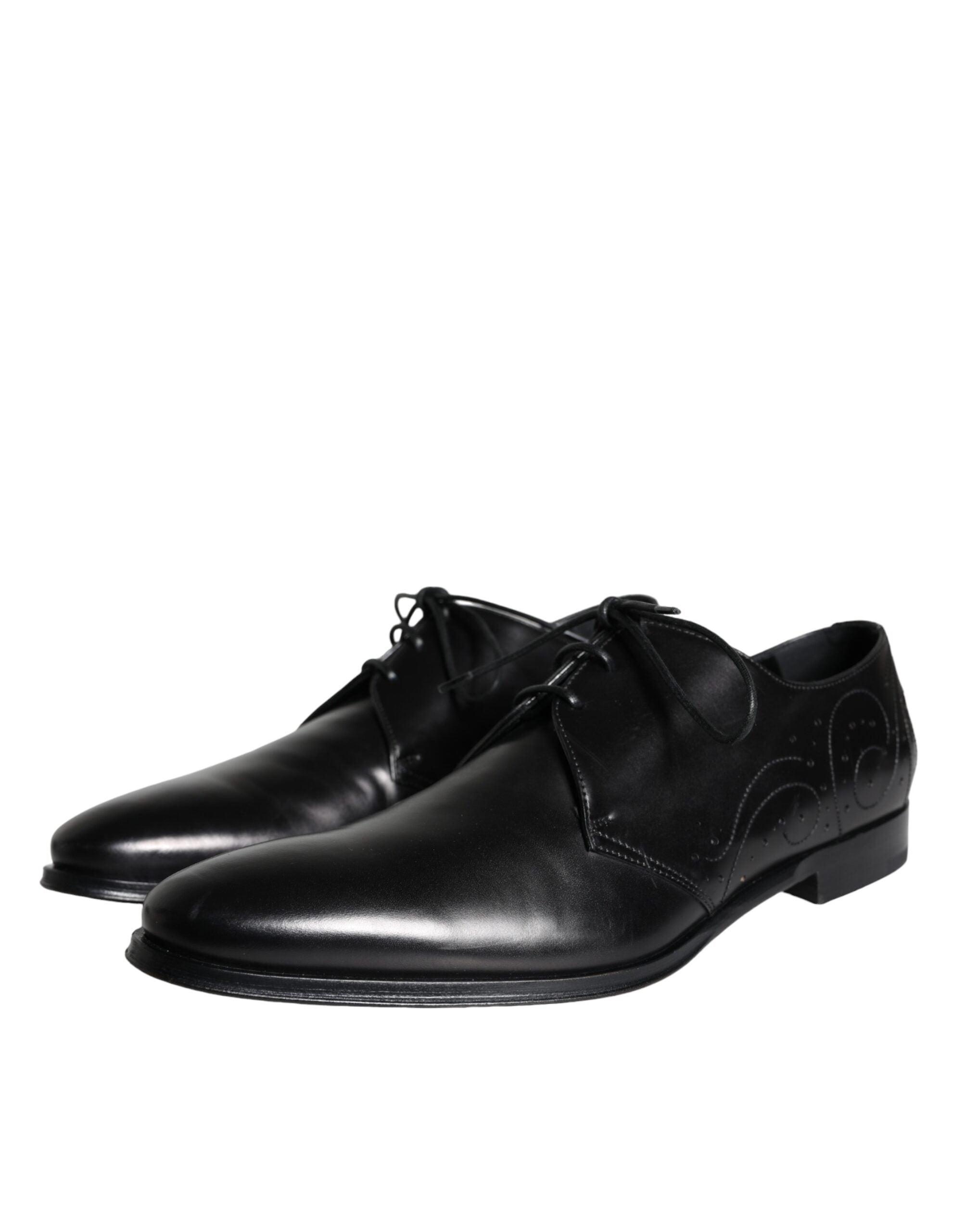 Dolce & Gabbana Schwarze Derby-Schuhe aus Kalbsleder für Herren