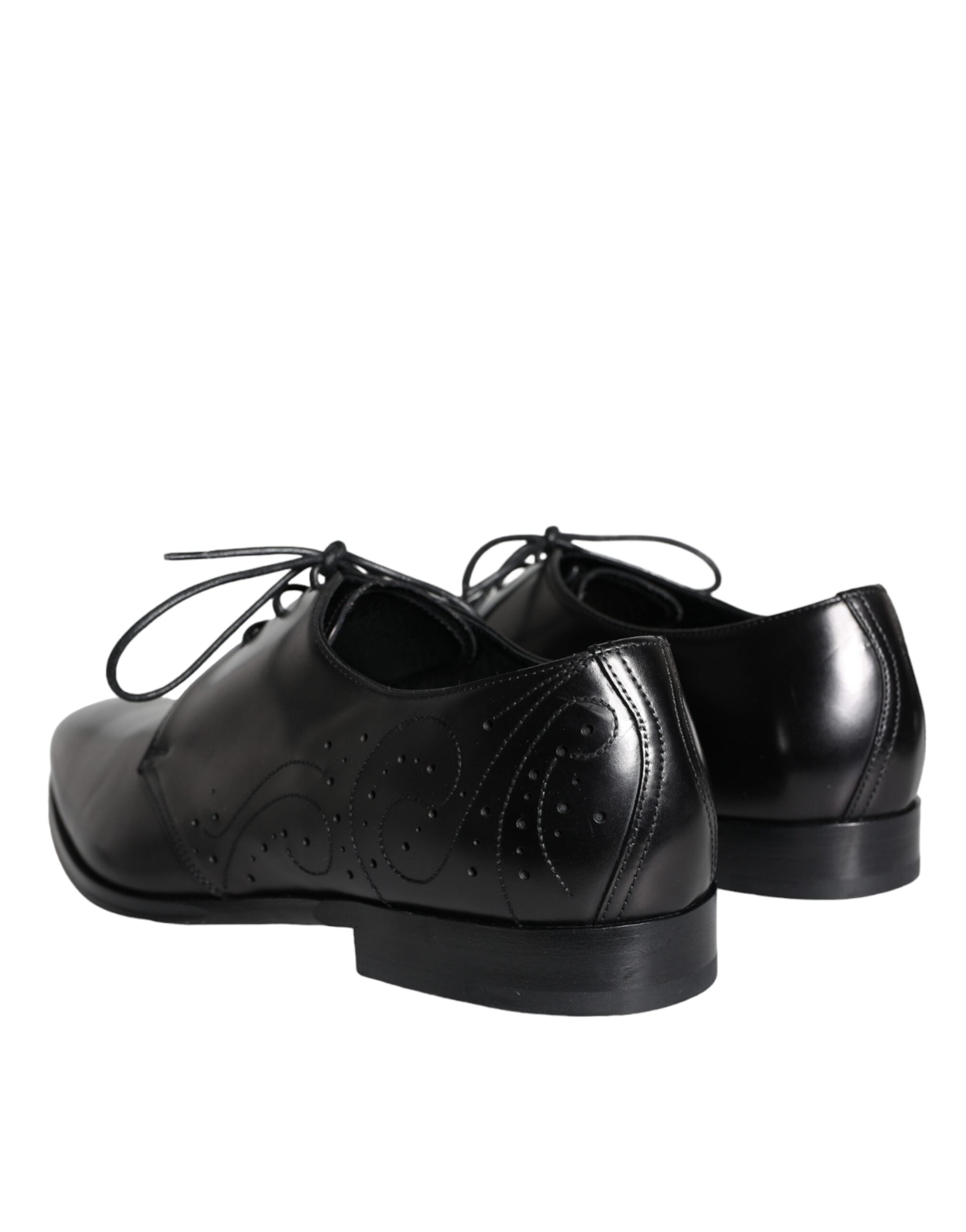 Dolce & Gabbana Schwarze Derby-Schuhe aus Kalbsleder für Herren