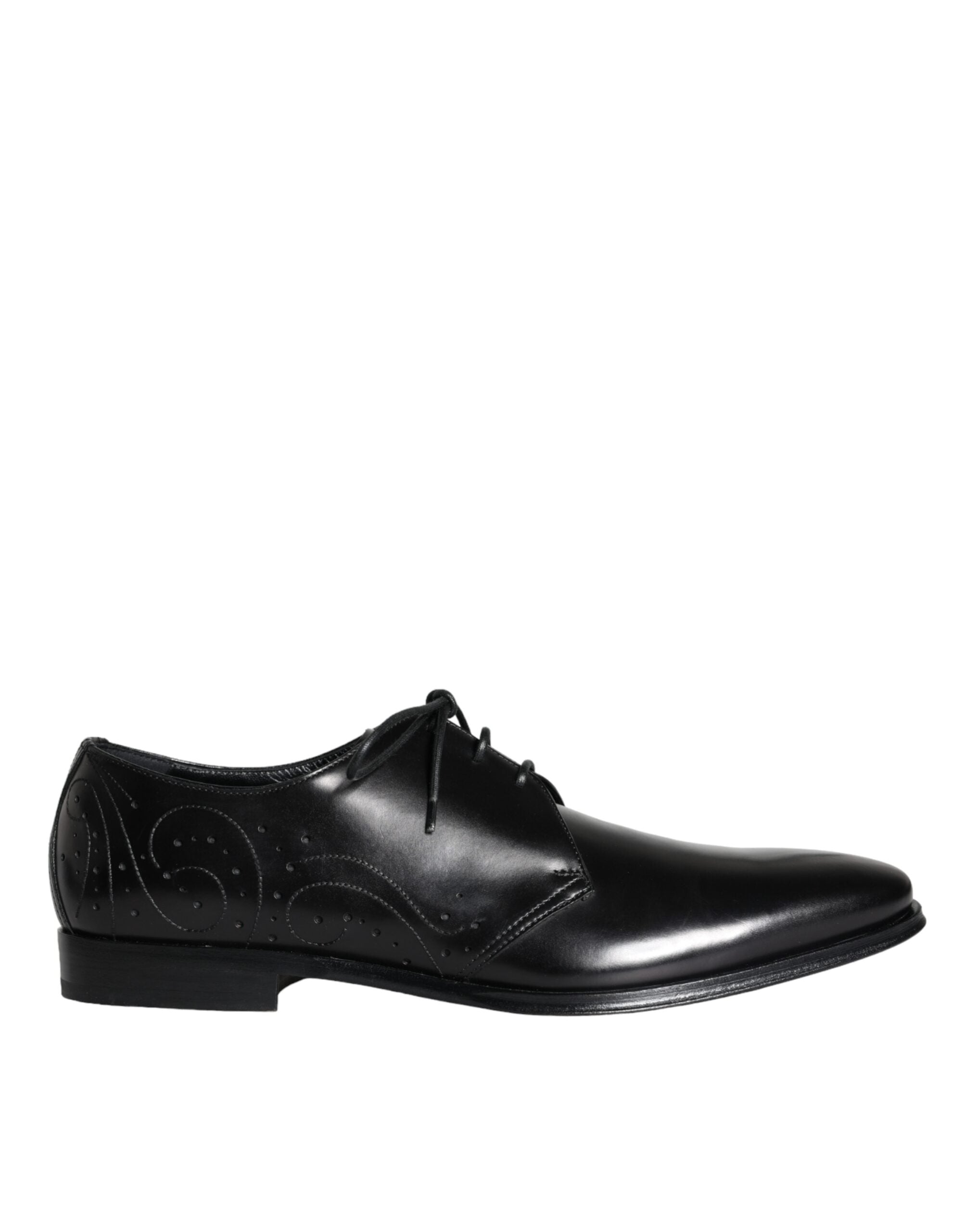 Dolce & Gabbana Schwarze Derby-Schuhe aus Kalbsleder für Herren