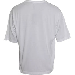 Dolce & Gabbana Weißes Baumwoll-T-Shirt mit Rundhalsausschnitt und kurzen Ärmeln