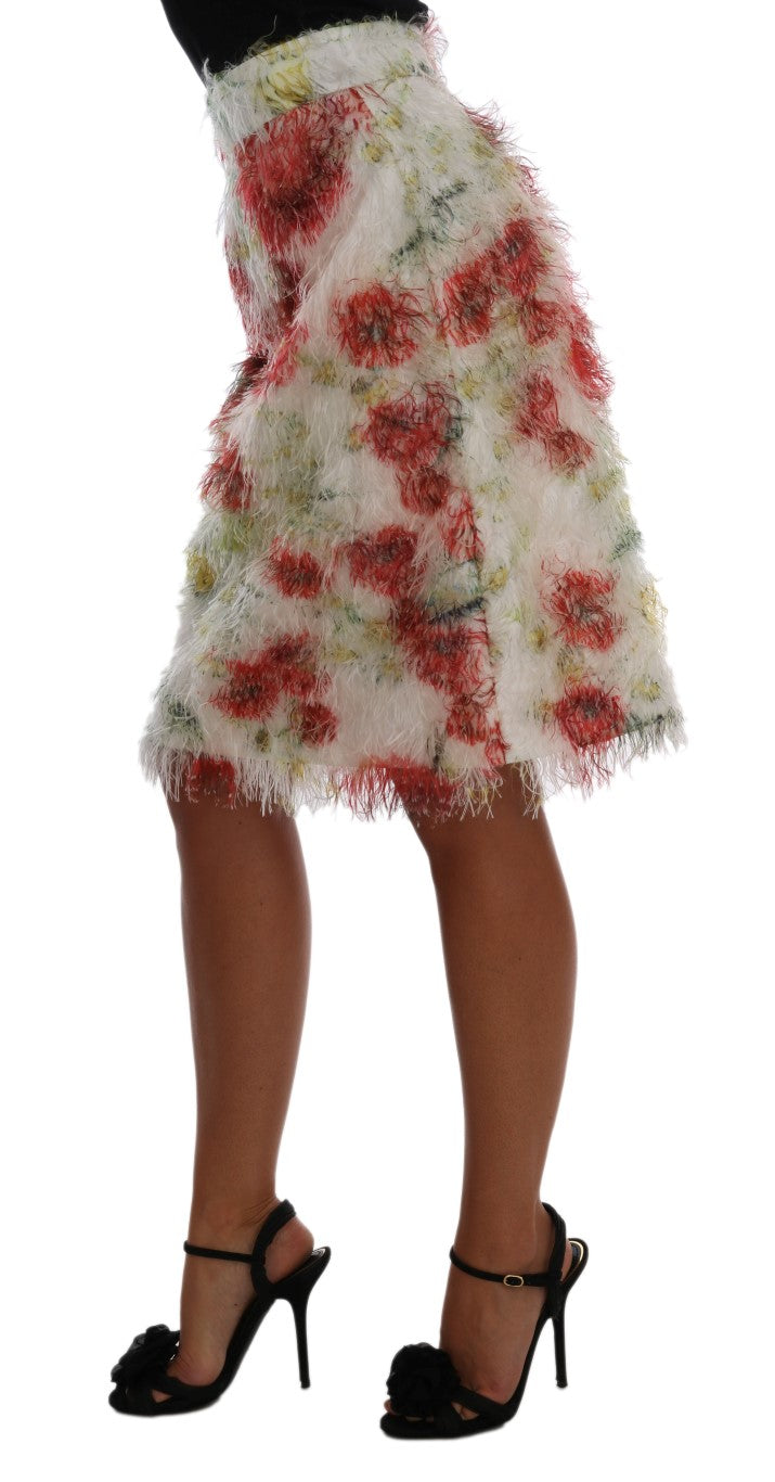 Dolce & Gabbana Floral gemusterter gerader Bleistiftrock