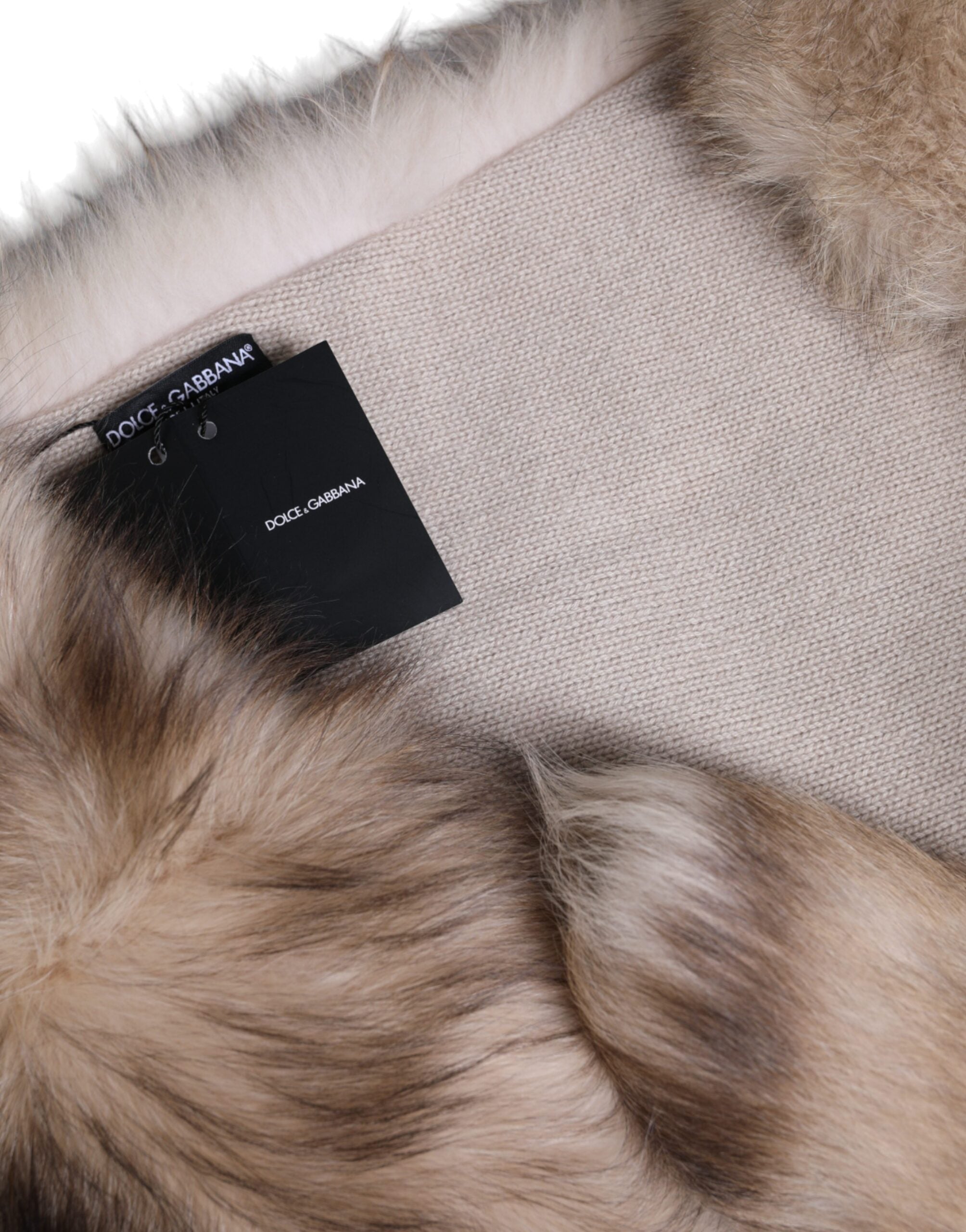 Dolce & Gabbana Brauner Frostfuchs Pelz Halswärmer Winterschal