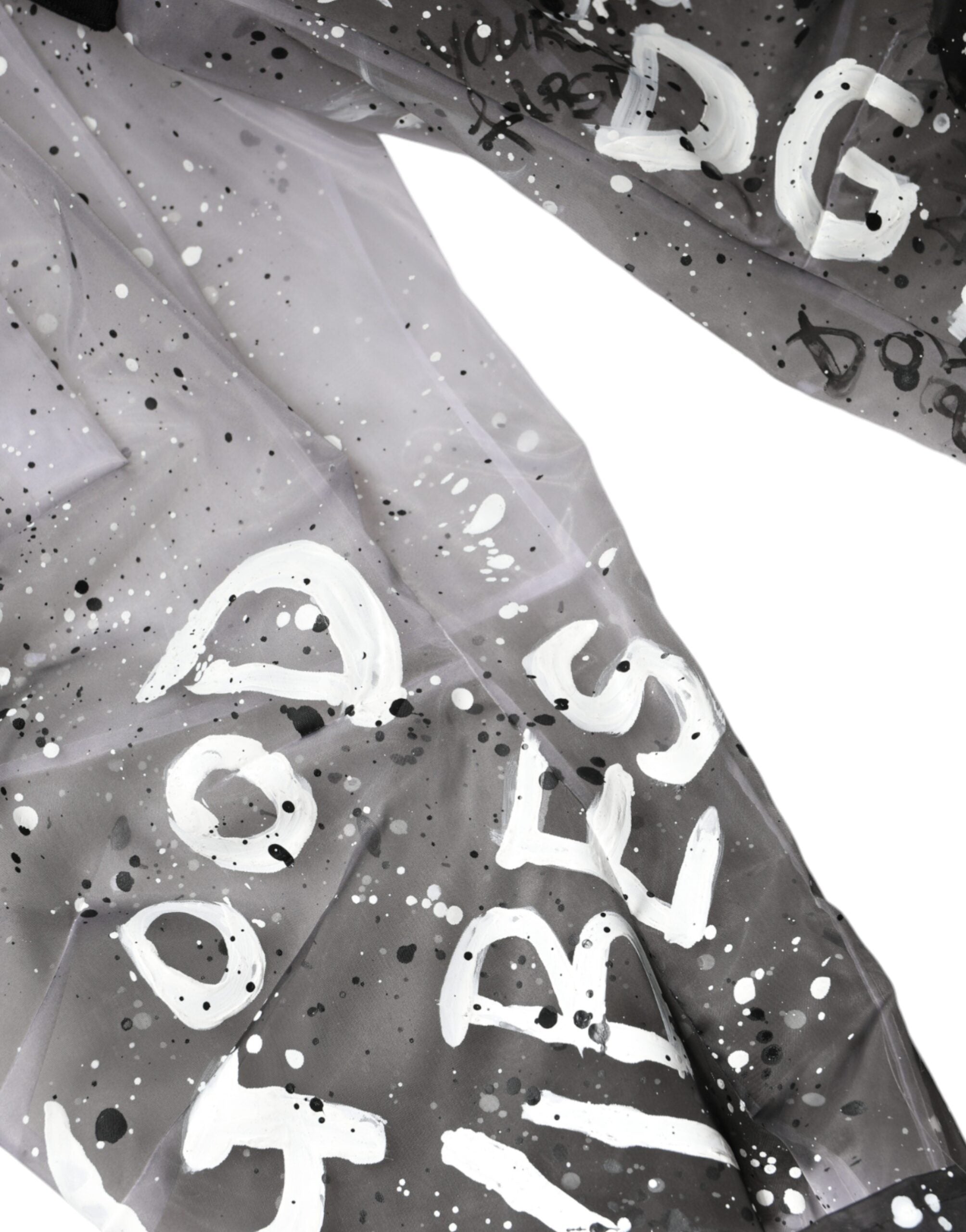 Dolce & Gabbana Weiße durchsichtige Logo-Cropped-Cargo-Hose