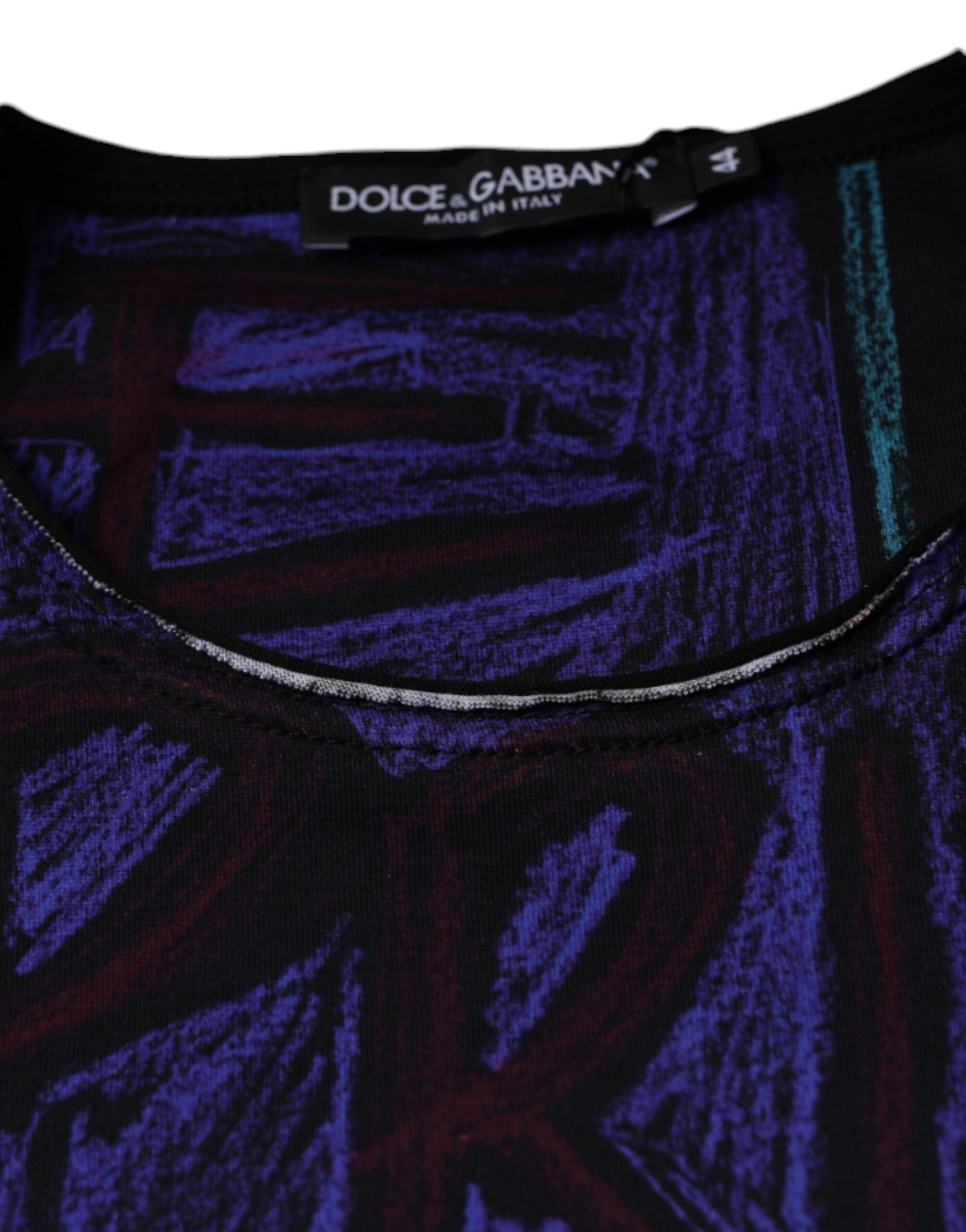 Dolce & Gabbana Mehrfarbiges T-Shirt aus Baumwolle mit Grafikdruck