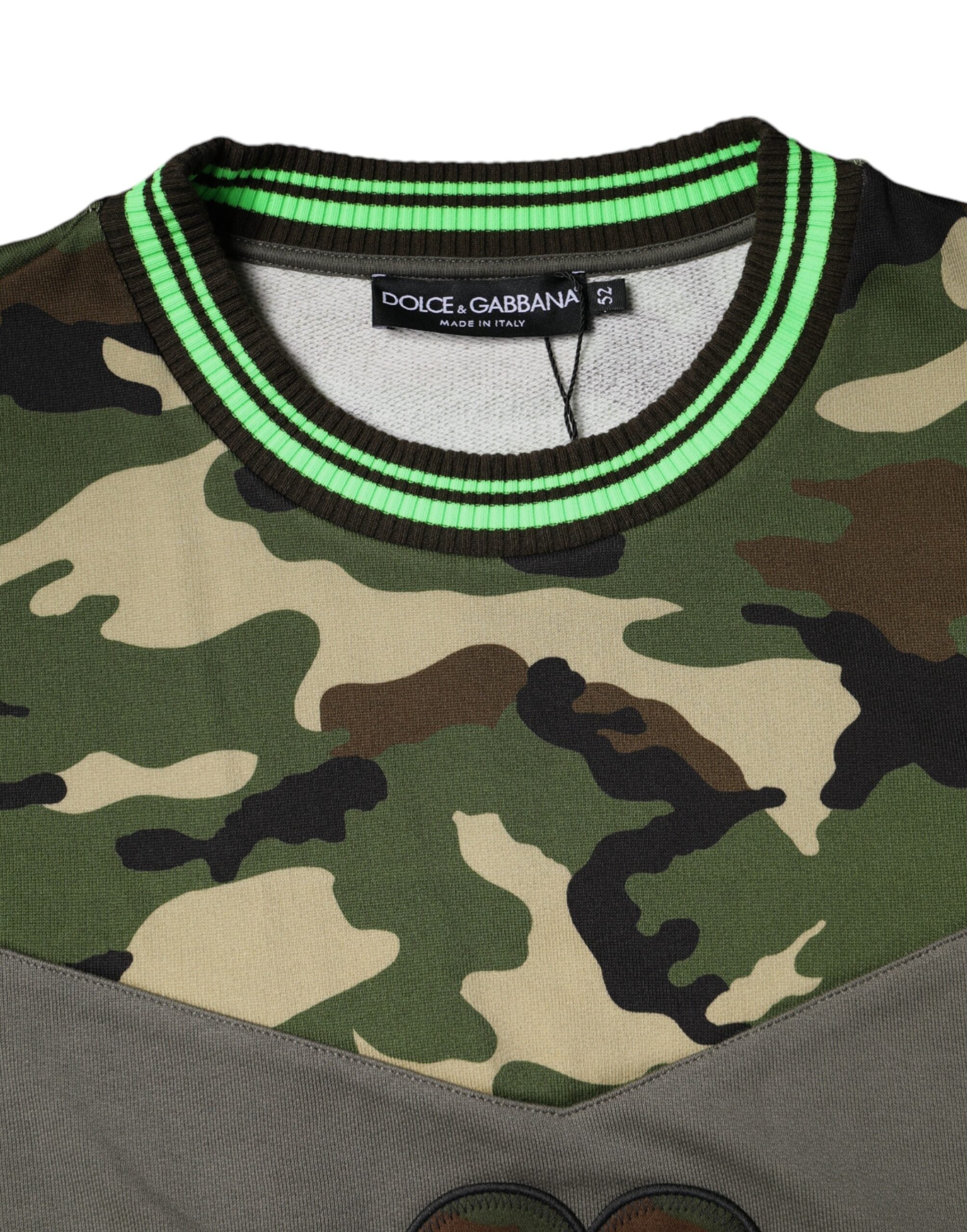 Dolce & Gabbana Mehrfarbiger Camouflage-Sweatshirt-Pullover