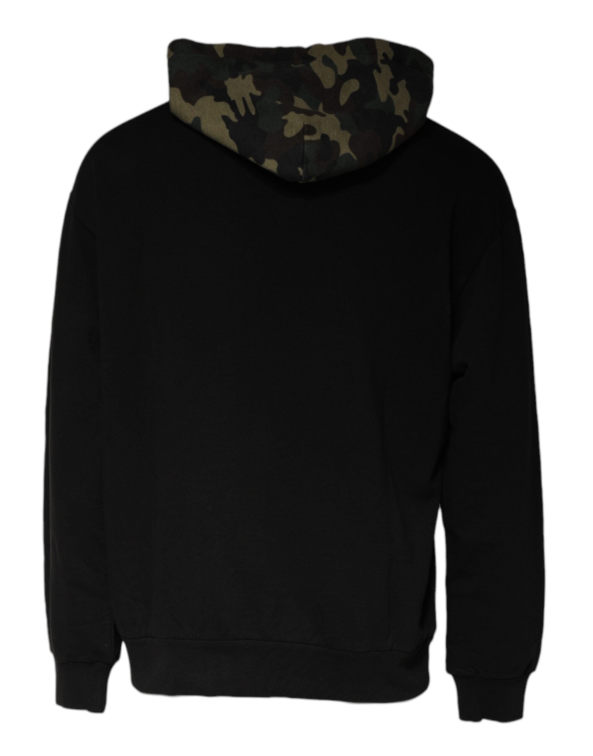 Dolce & Gabbana Schwarzes Kapuzen-Sweatshirt mit Camouflage