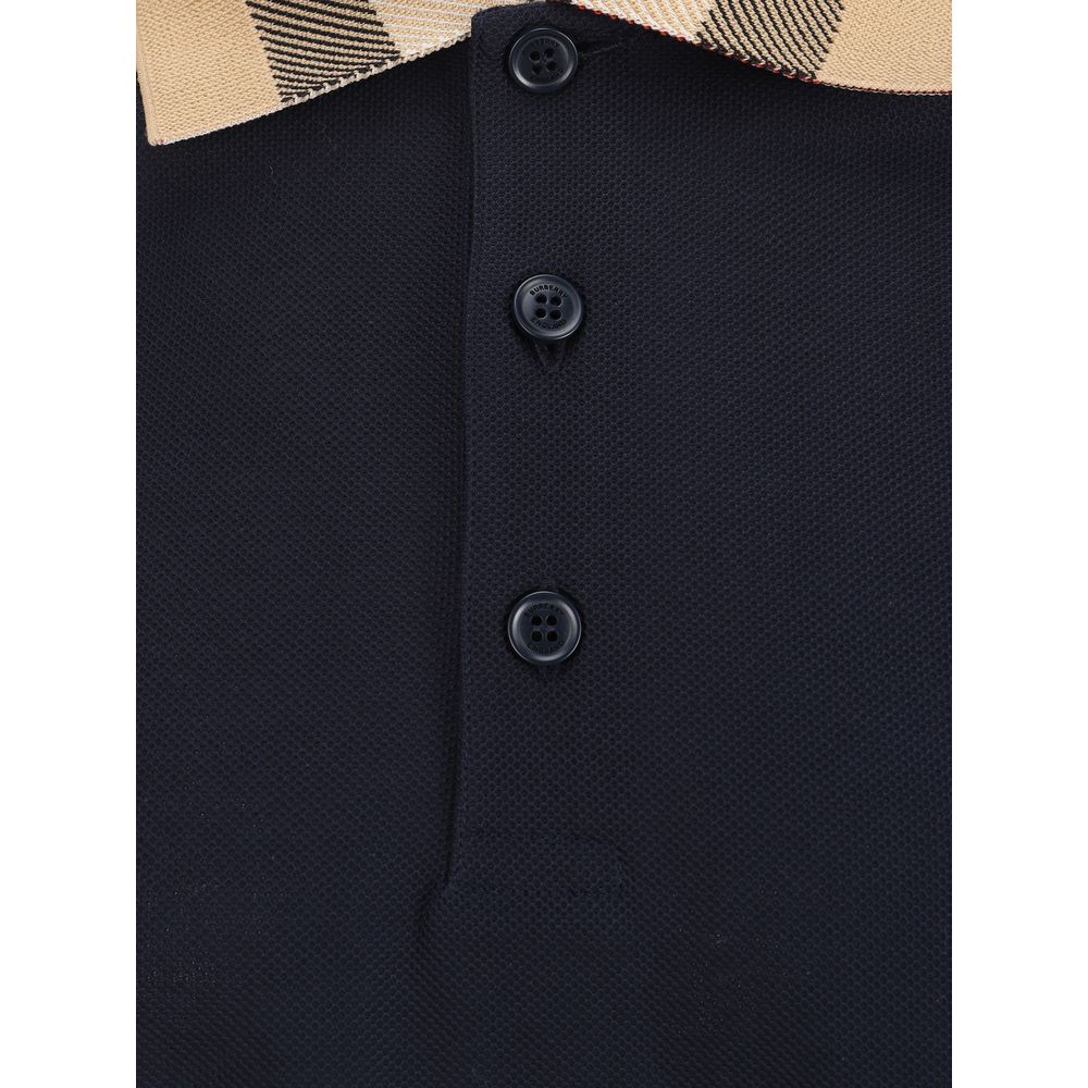 Burberry Blaues Baumwoll-Polohemd