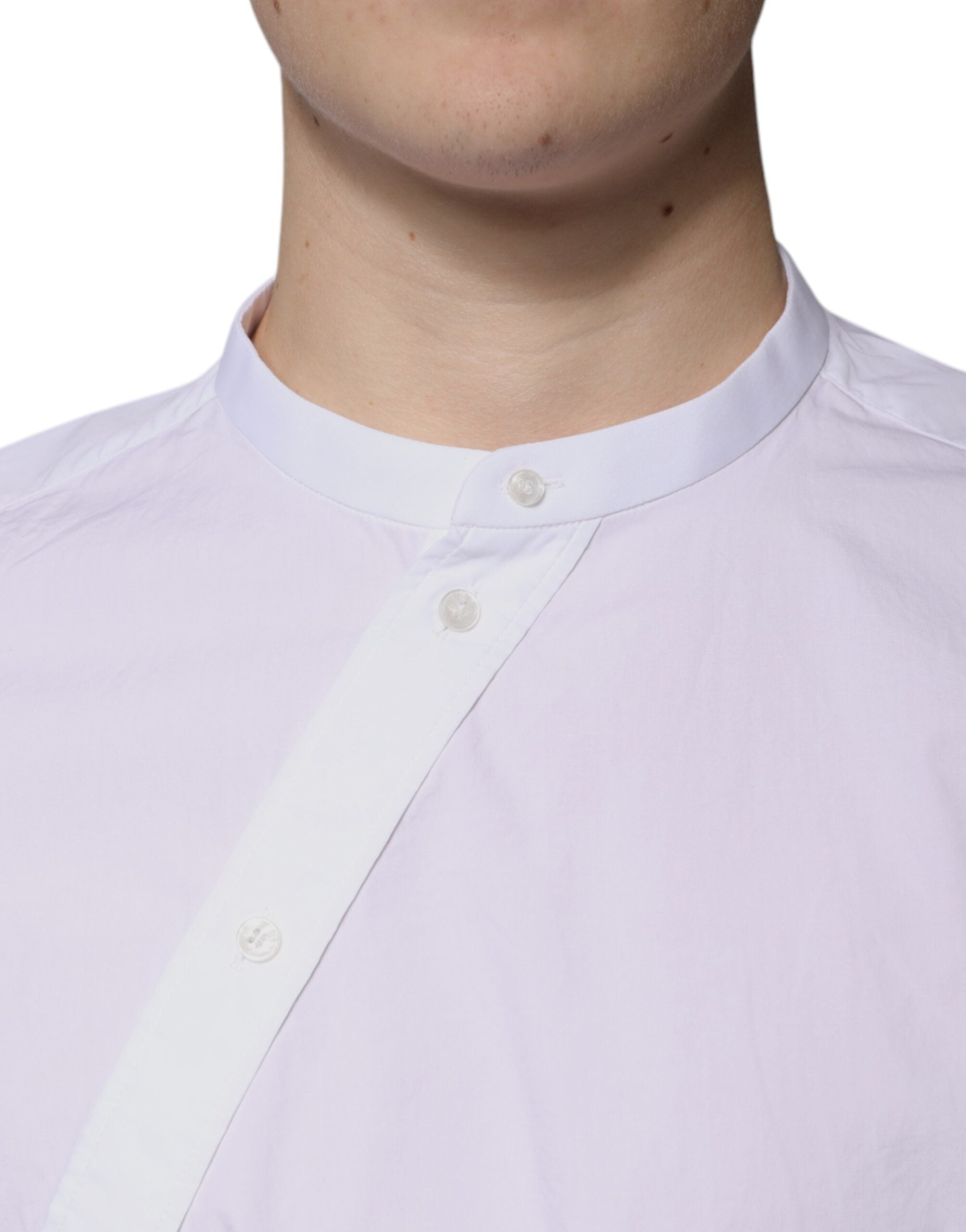 Dolce & Gabbana Weißes Baumwollhemd MARTINI Slim Fit