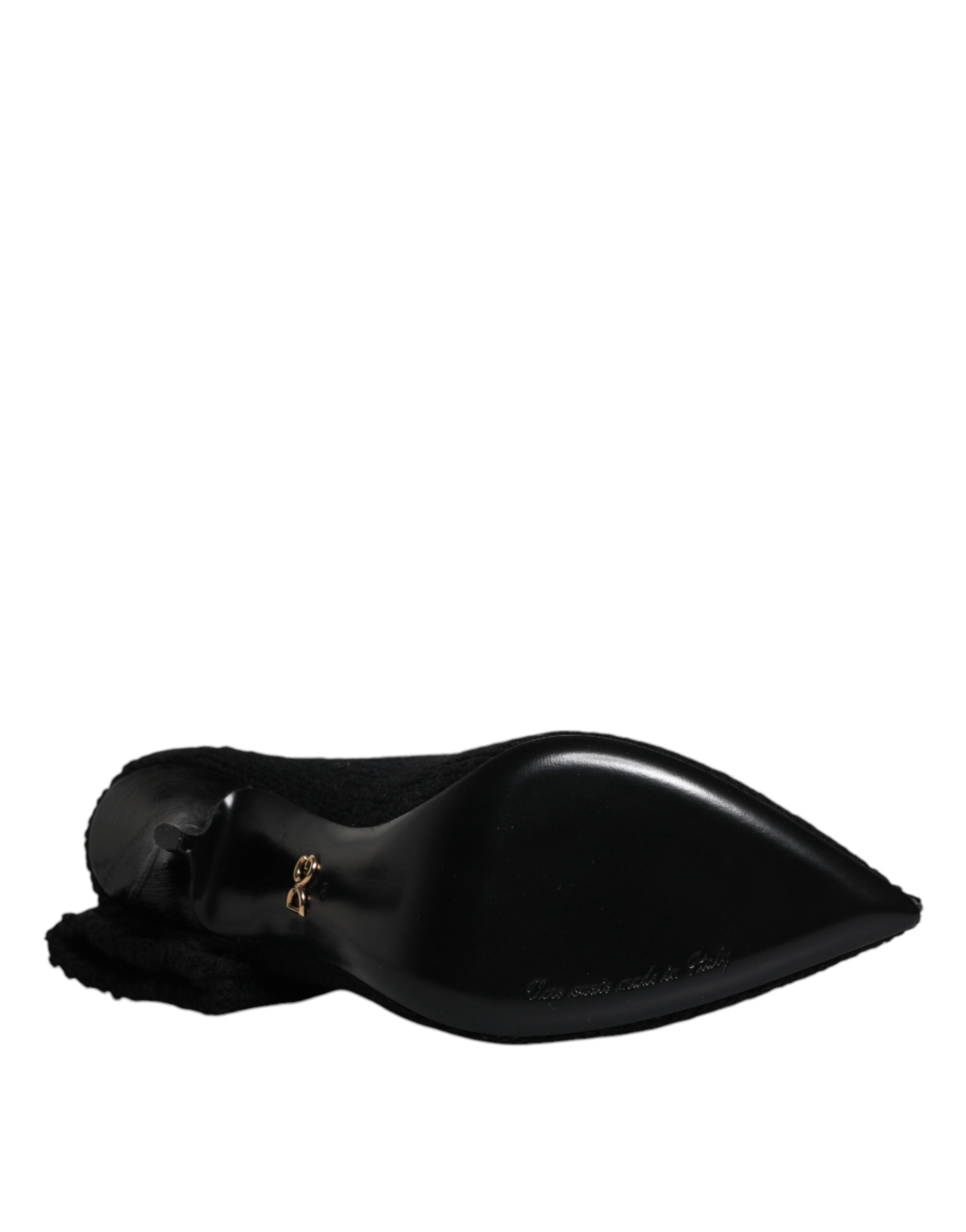 Dolce & Gabbana Schwarz Stiletto Heels Mid Calf Stiefel Schuhe