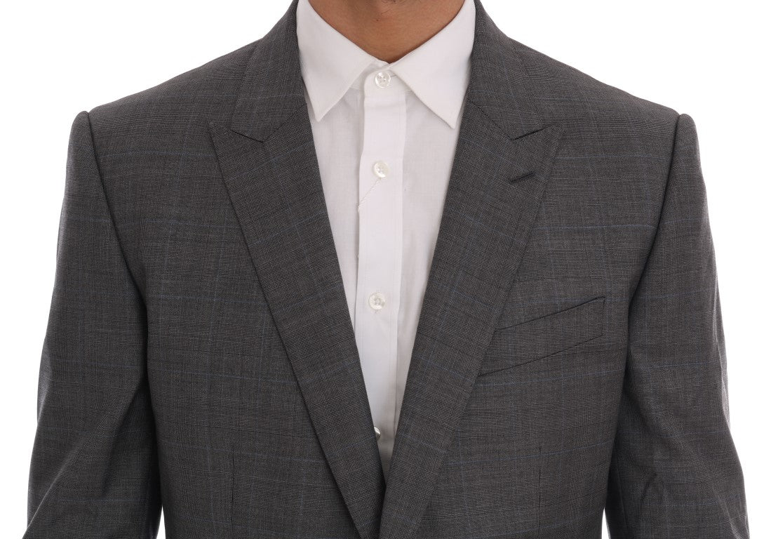 Dolce & Gabbana Graue Wolle MARTINI Schlanker Blazer