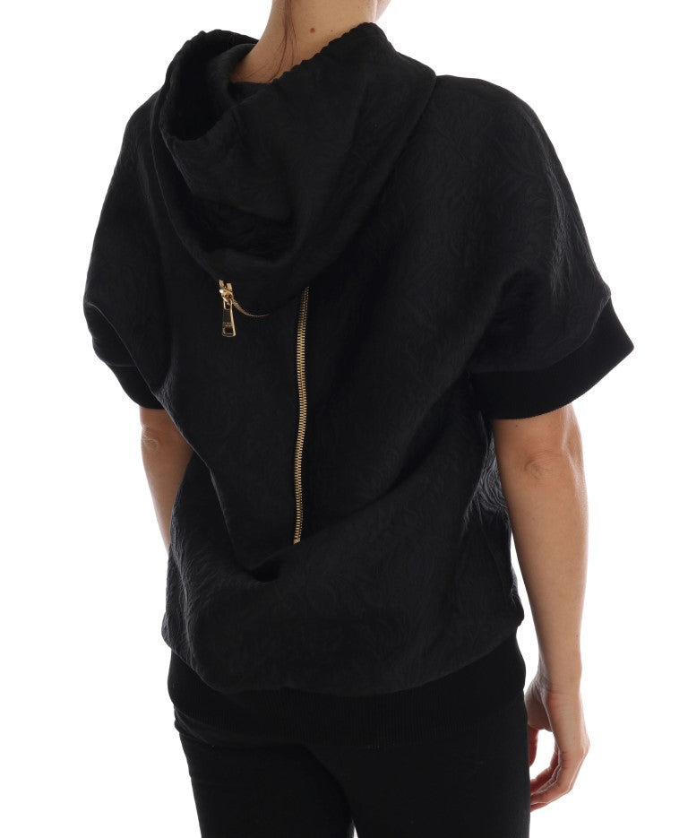 Dolce & Gabbana Schwarzer Märchen-Kristall-Kapuzenpulli