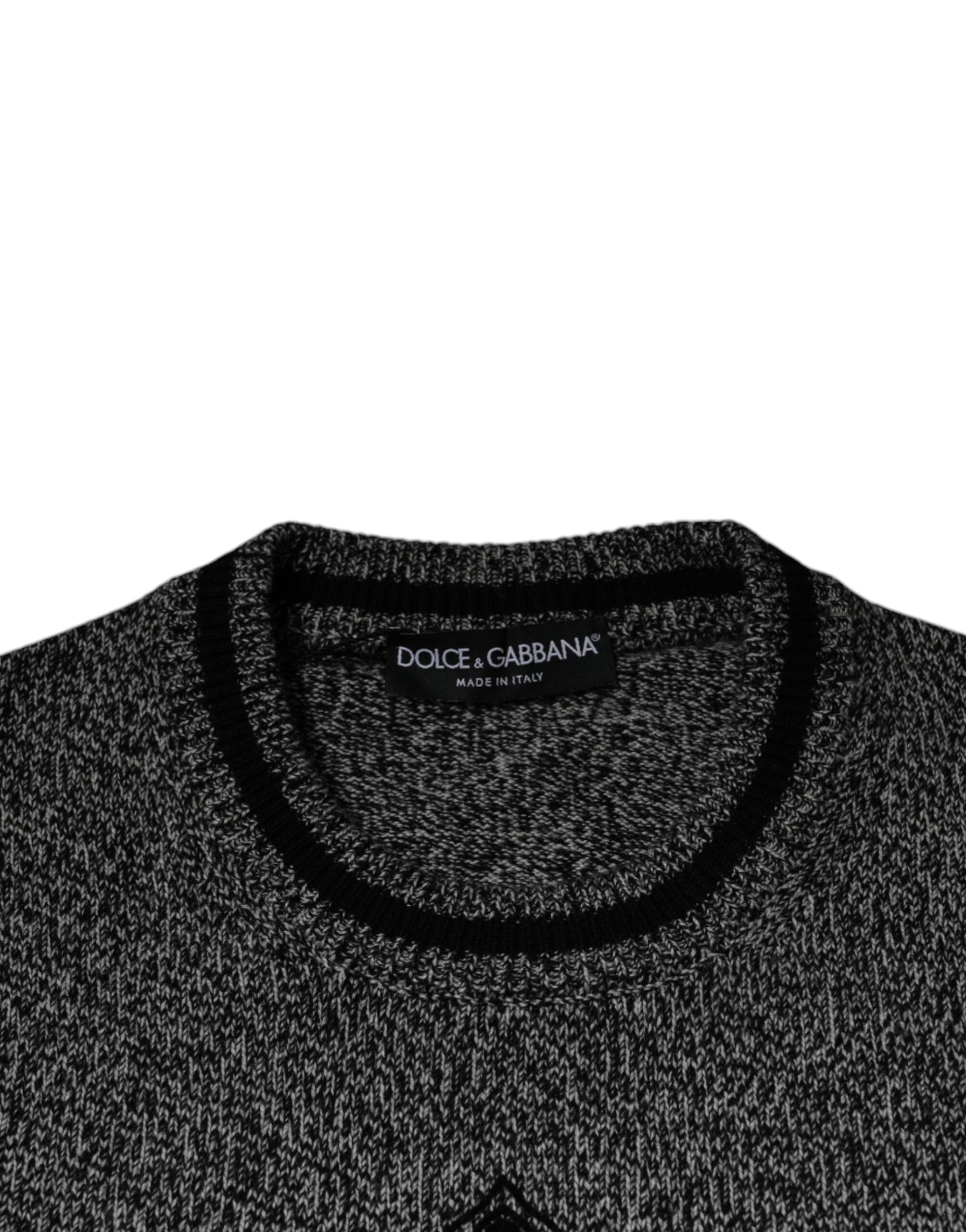Dolce & Gabbana Grauer Crown King Kaschmir-Pullover