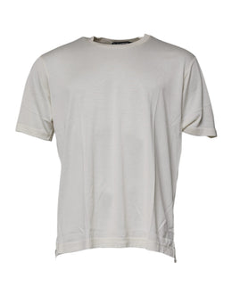 Dolce & Gabbana Weißes Kurzarm-T-Shirt mit Rundhalsausschnitt