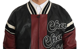 Dolce & Gabbana Leder Club Lounge Schwarz Rot Jacke