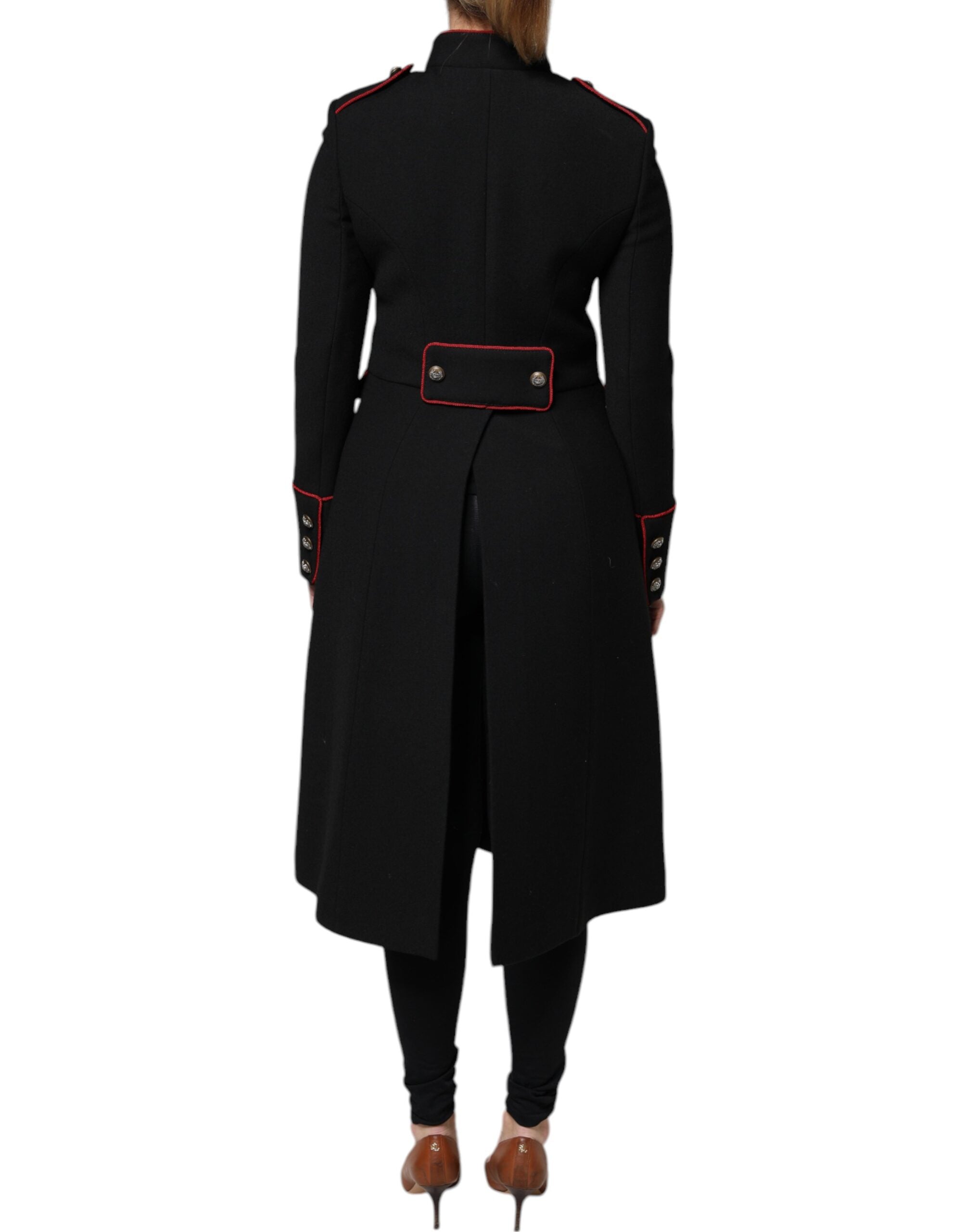 Dolce & Gabbana Schwarzer einreihiger Trenchcoat