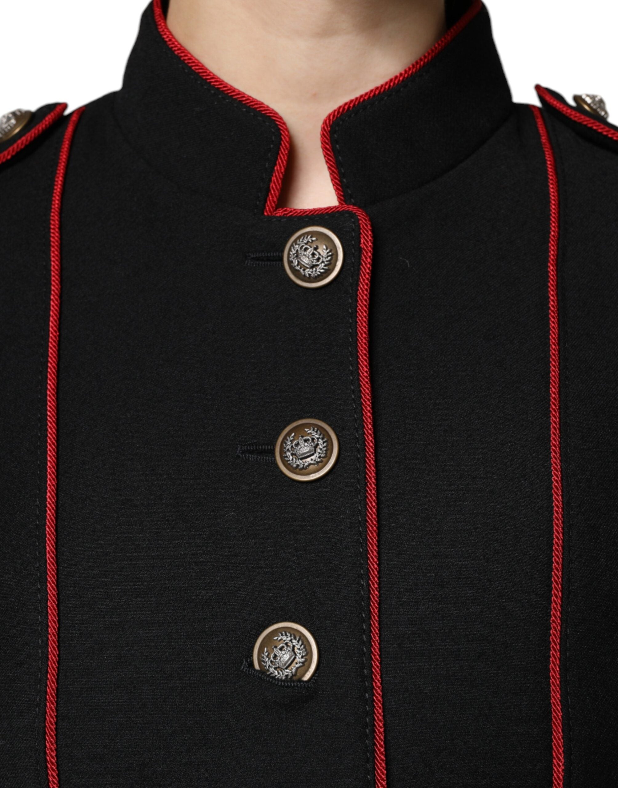Dolce & Gabbana Schwarzer einreihiger Trenchcoat