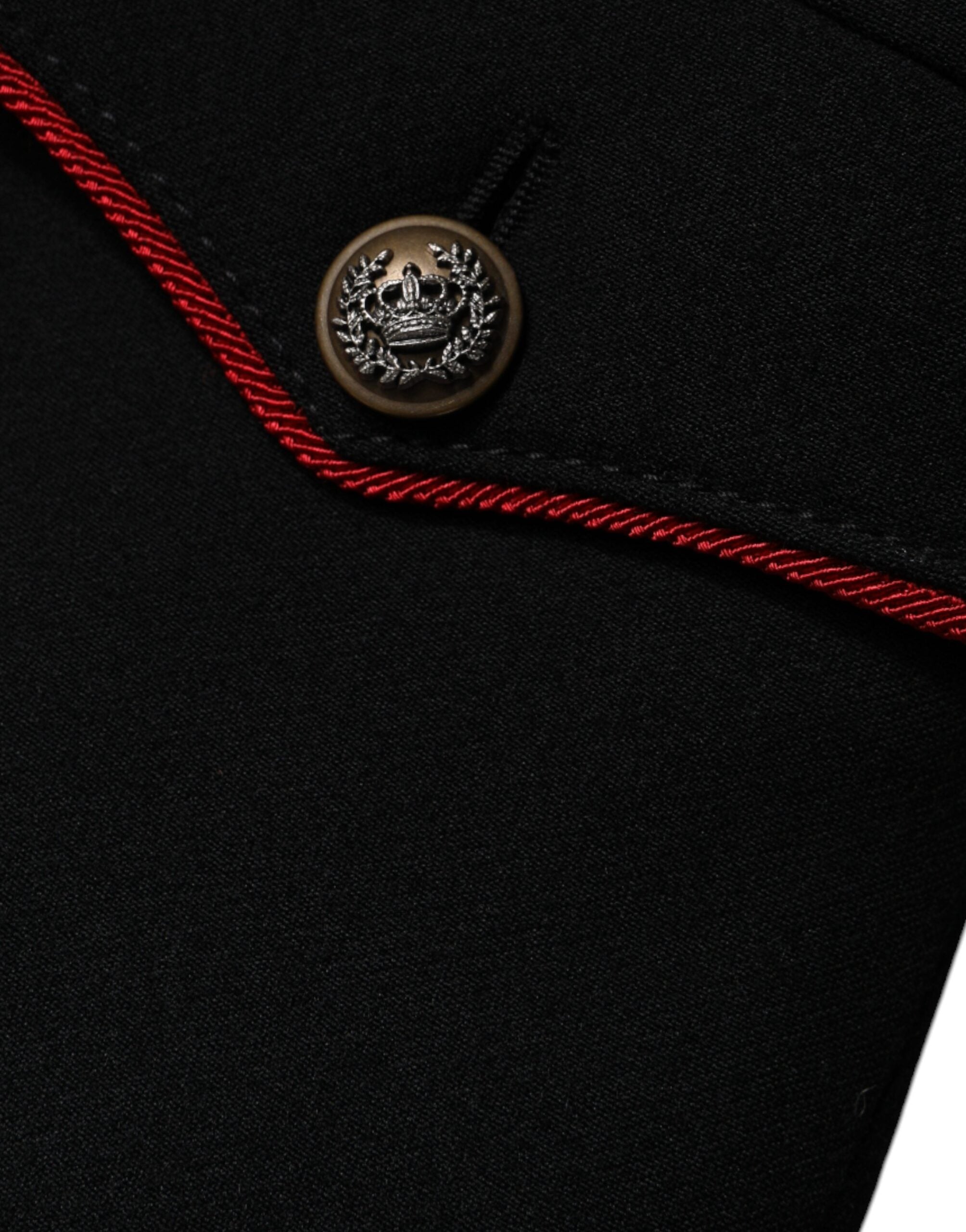 Dolce & Gabbana Schwarzer einreihiger Trenchcoat