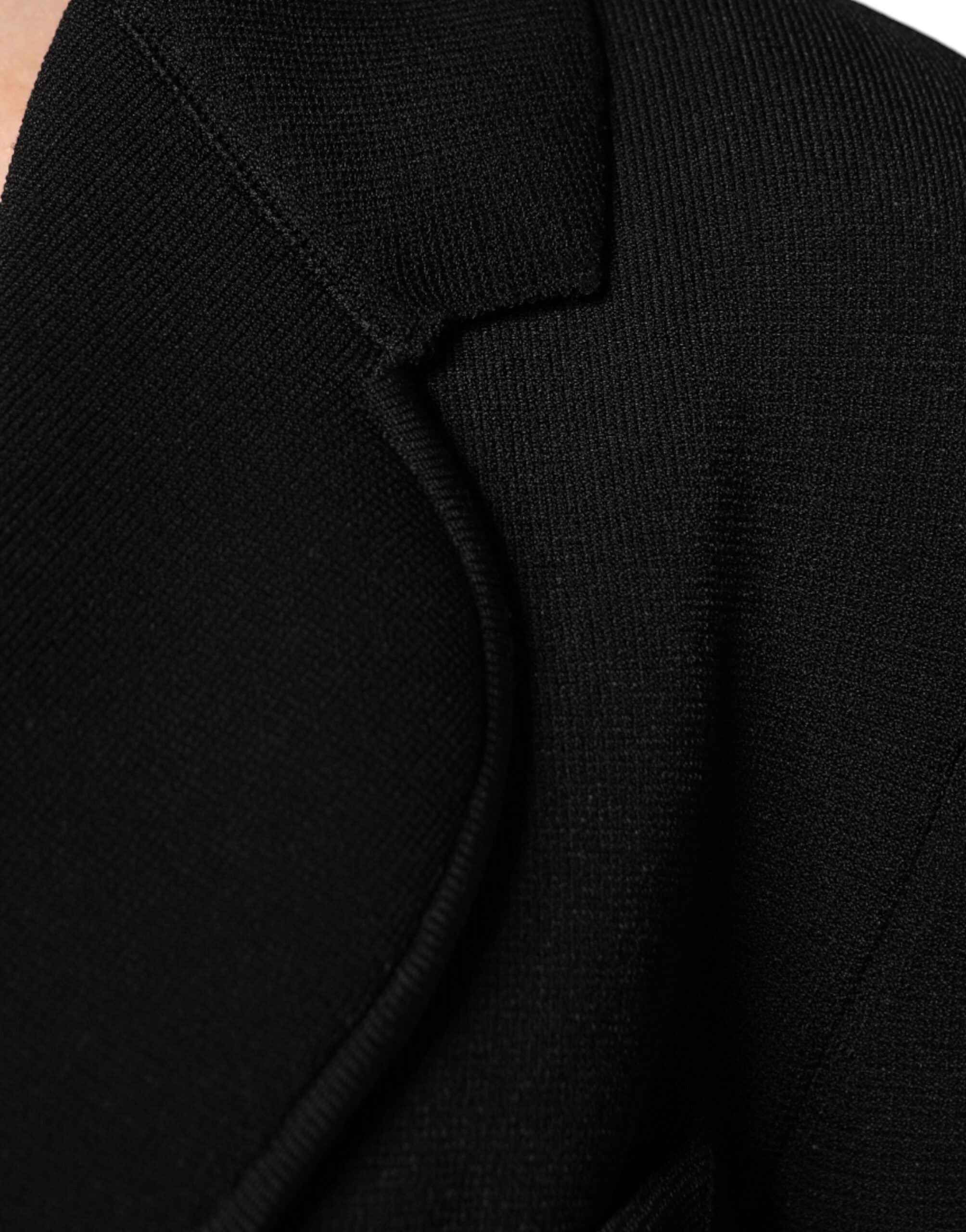 Dolce & Gabbana Schwarze einreihige Blazerjacke aus Viskose