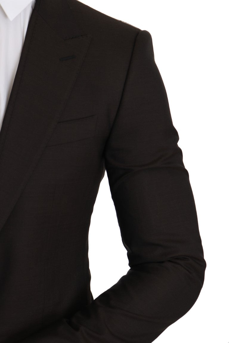 Dolce & Gabbana Braun Wolle SICILIA Jacke Mantel Blazer