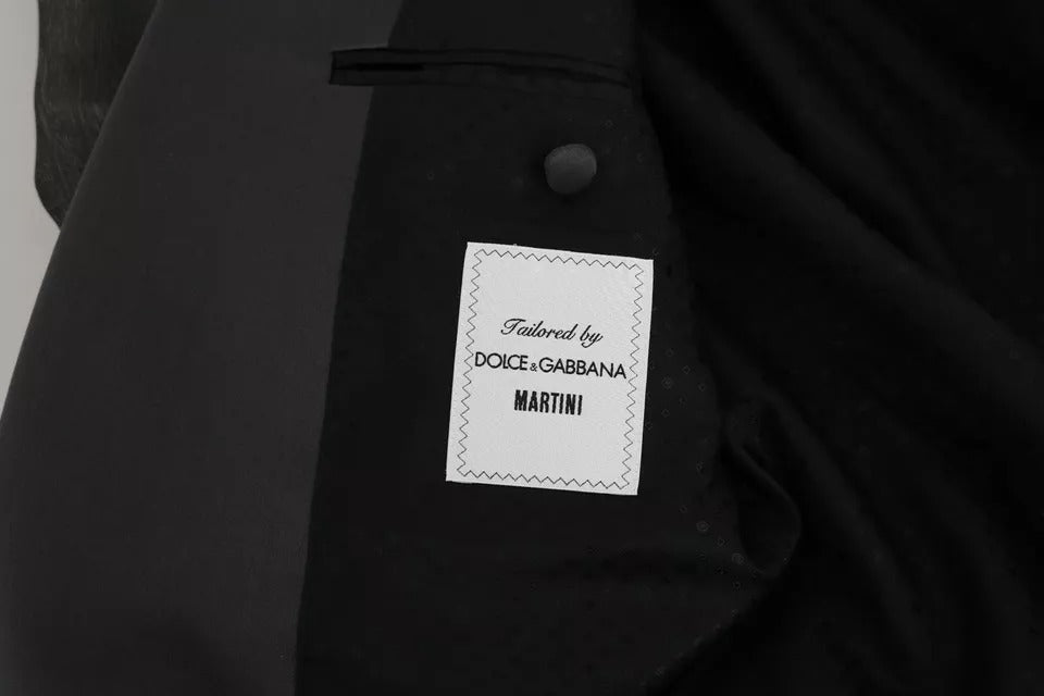 Dolce & Gabbana Grauer MARTINI 2 Stück Weste Mantel Blazer