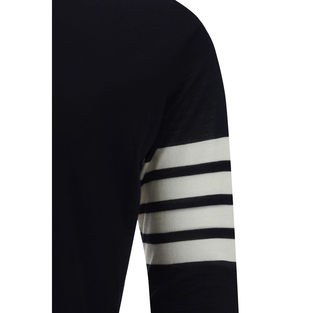 Thom Browne Blauer Sweatshirt aus Fleece-Wolle