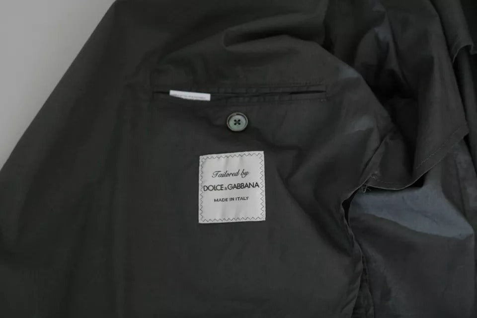 Dolce & Gabbana Grauer einreihiger formeller Blazer aus Baumwolle