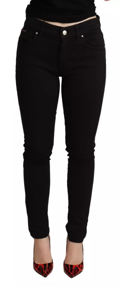 Dolce & Gabbana Schwarze Skinny-Jeans aus Baumwoll-Stretch