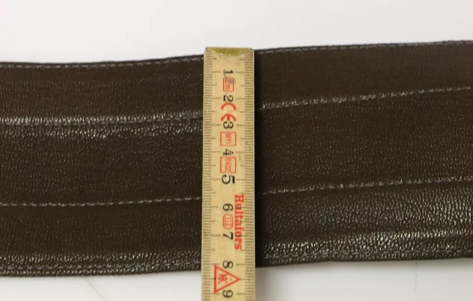 Dolce & Gabbana Brauner D&G-Ledergürtel mit Linnen-Logo