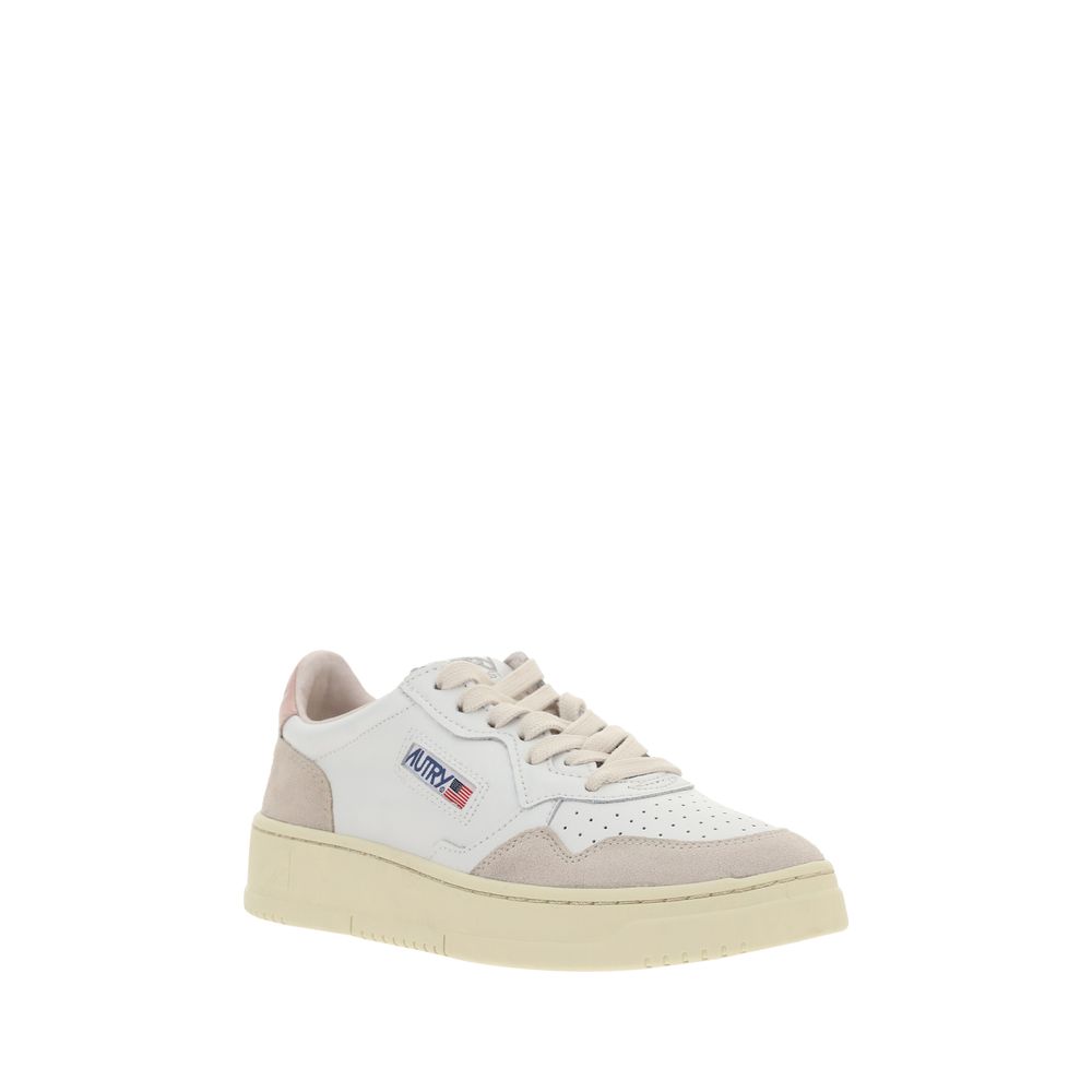 Autry Weiße Low-Top-Sneaker aus Leder