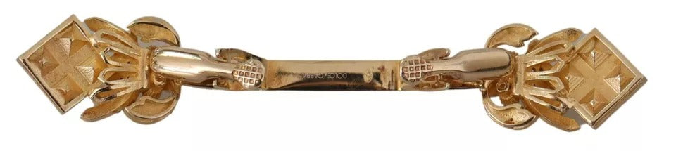 Dolce & Gabbana Vergoldete 925 Sterling Silber Kristall Halsband Stopp Brosche